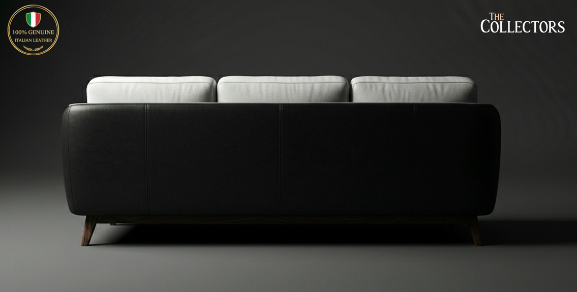 Manhattan Modernist Leather Sofa Ensemble — image 8