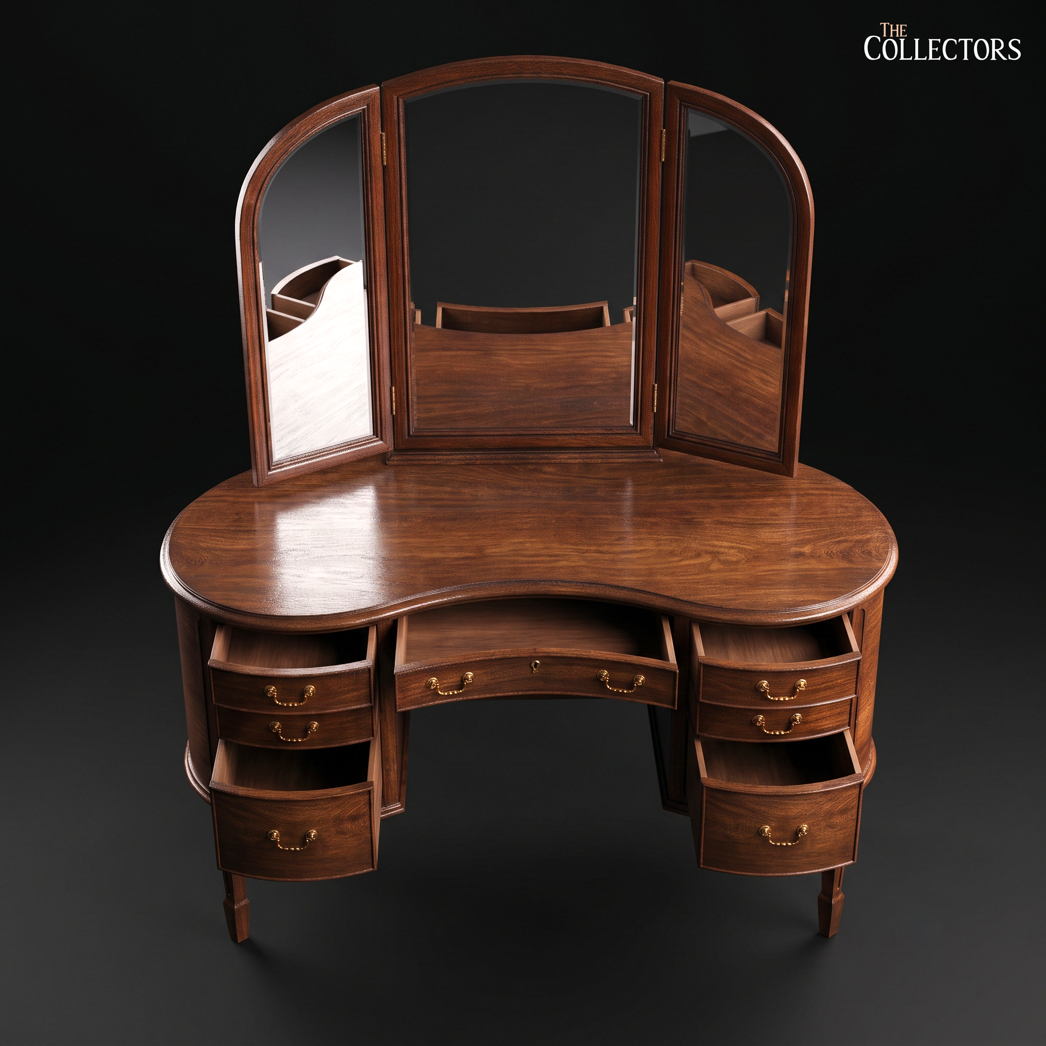 The Mayfair Sheraton-Revival Kidney Vanity Table — image 3