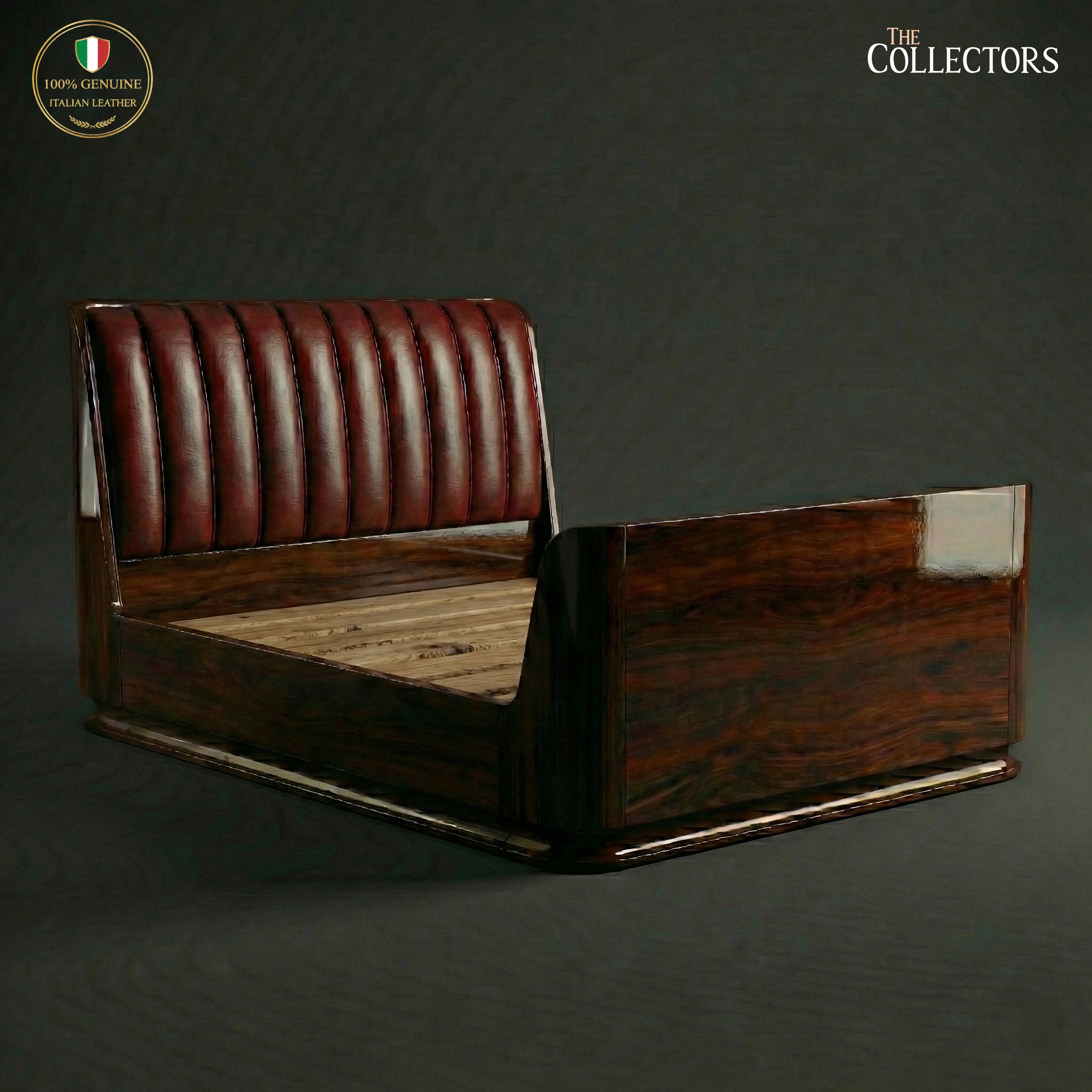 The Miami Streamline Moderne Leather Bed — image 2