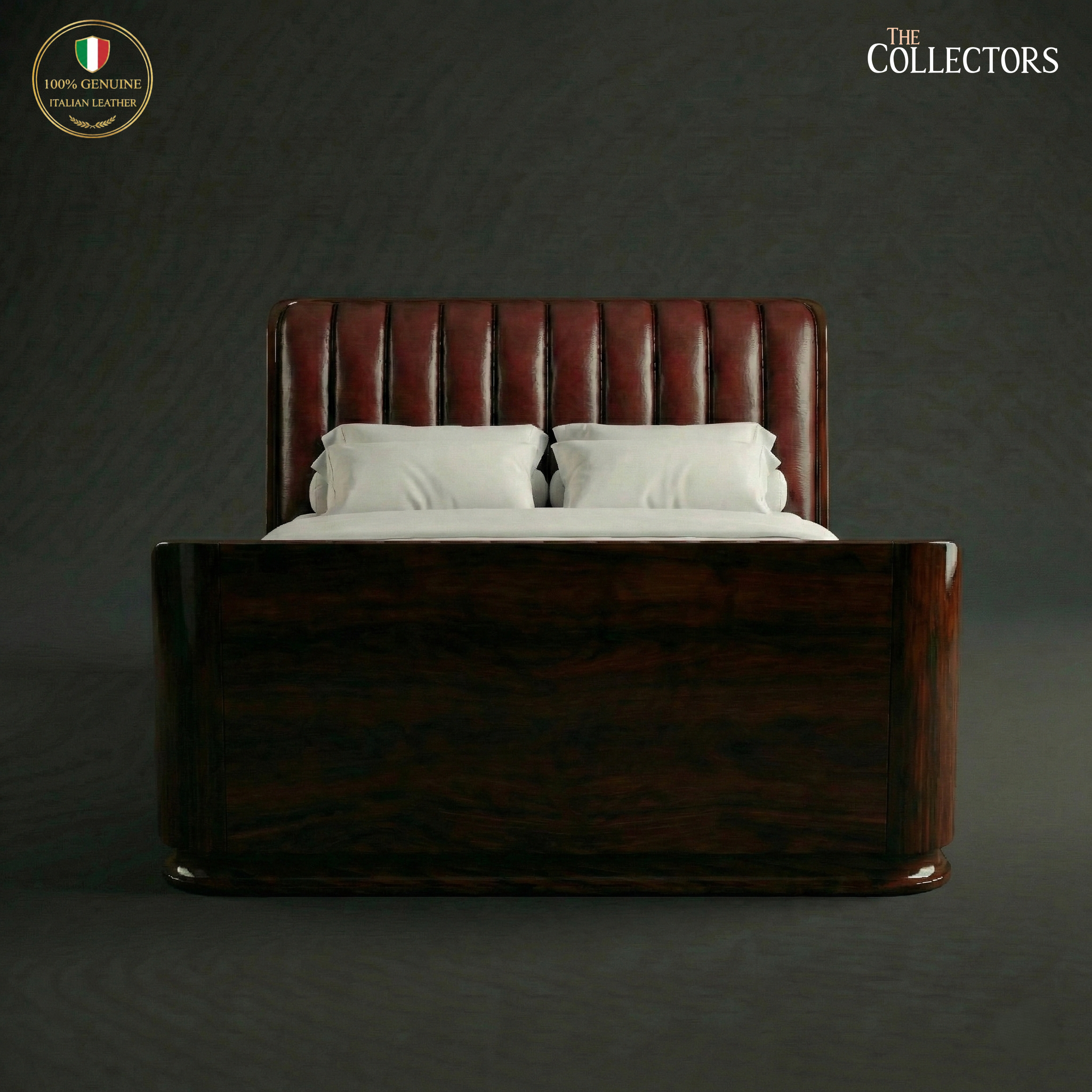 The Miami Streamline Moderne Leather Bed — image 3