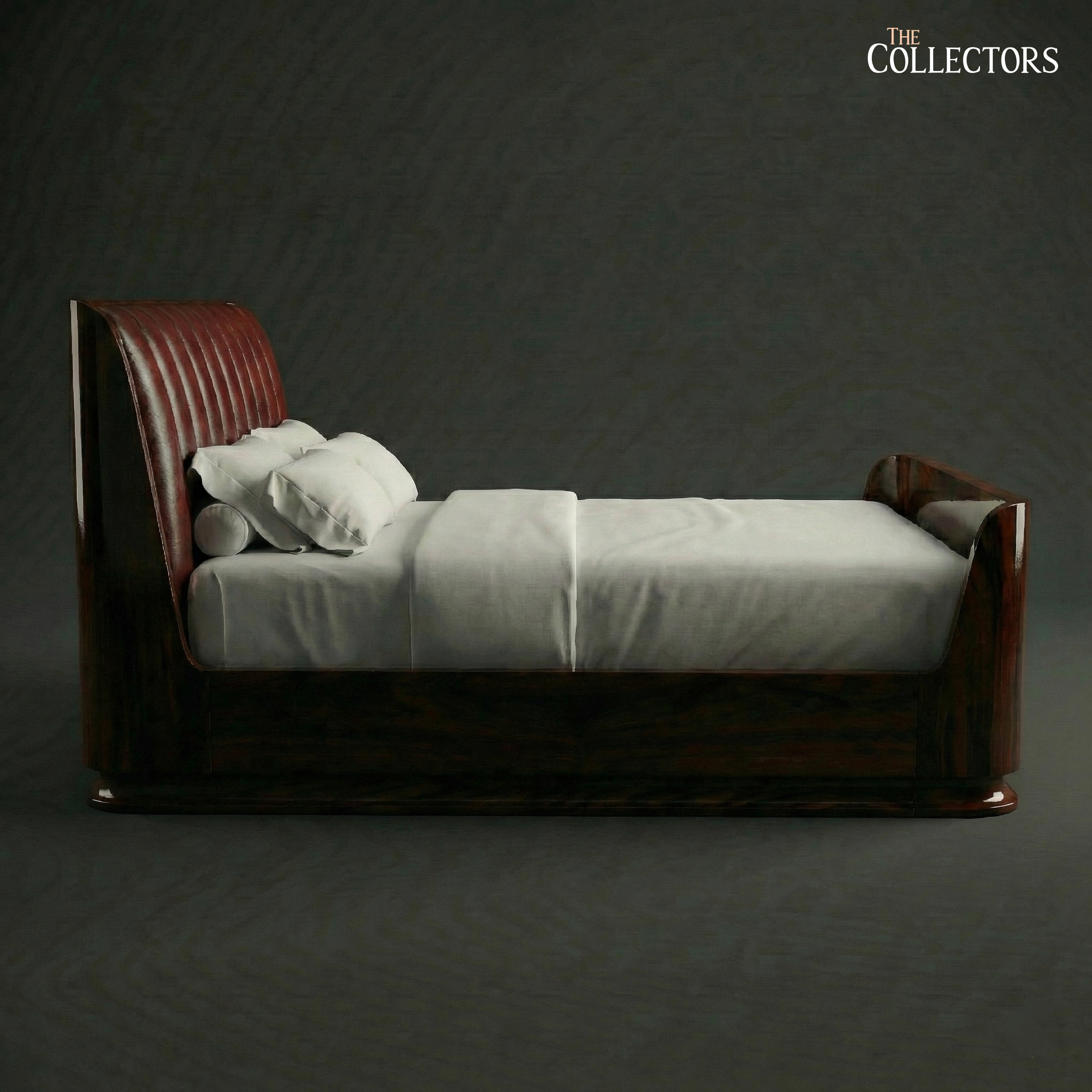 The Miami Streamline Moderne Leather Bed — image 6