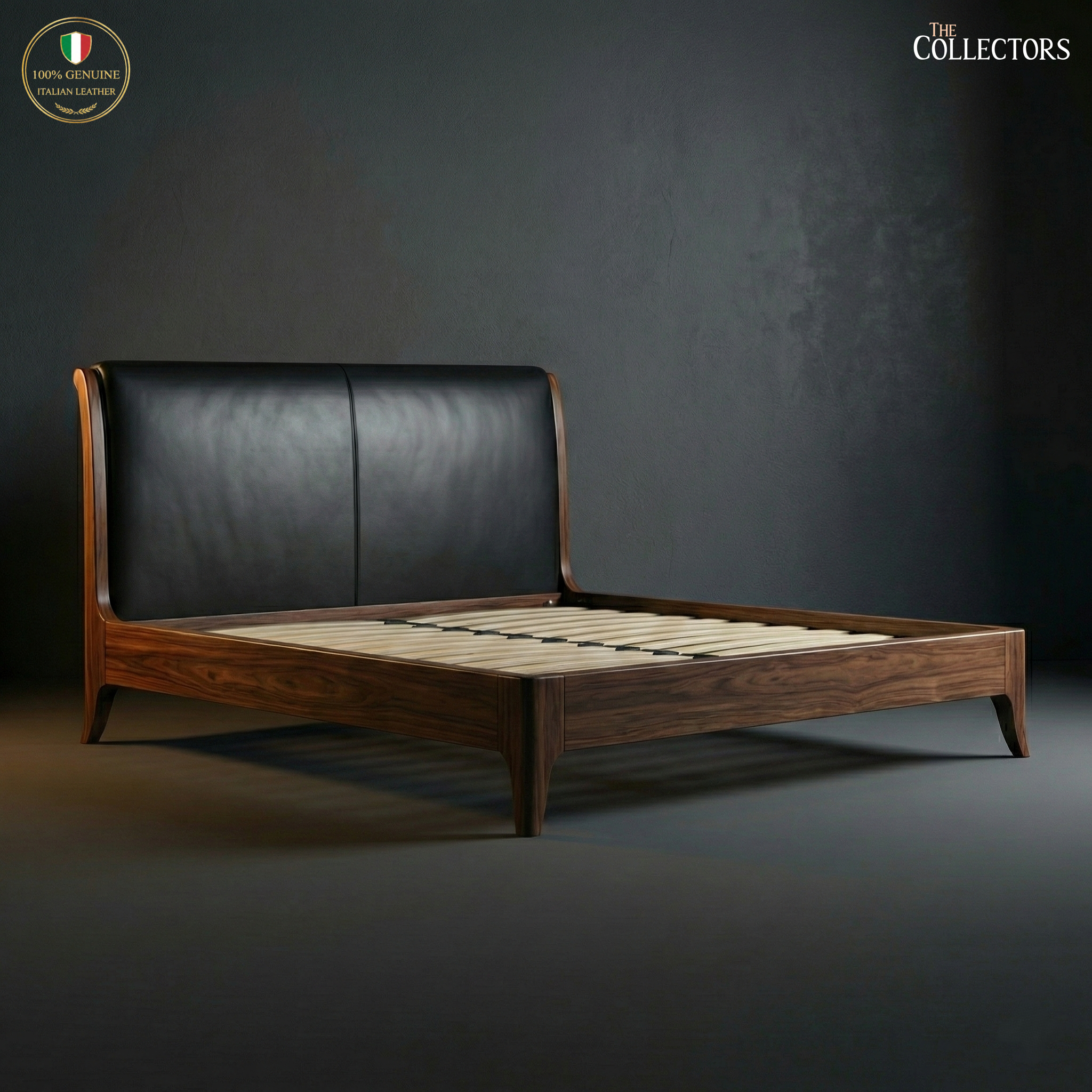The Normandie Streamline Moderne Leatherback Bed — image 2
