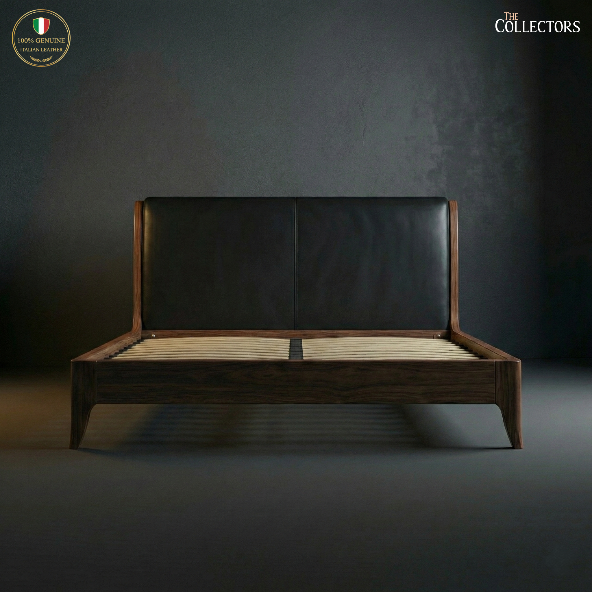 The Normandie Streamline Moderne Leatherback Bed — image 3