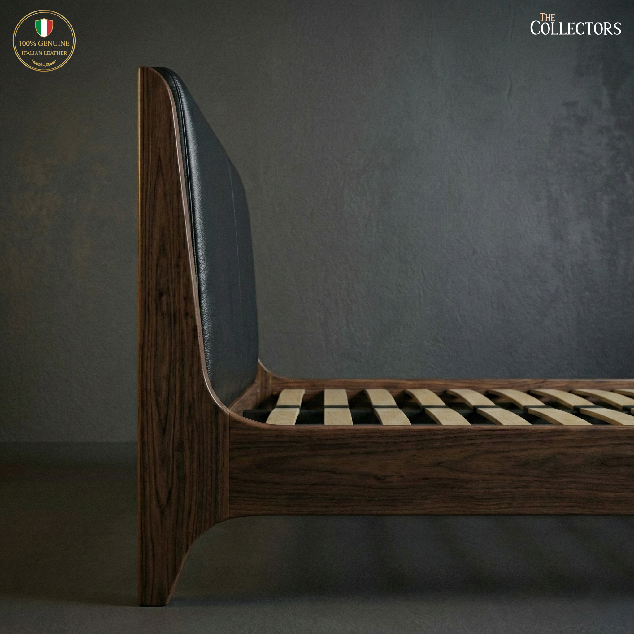The Normandie Streamline Moderne Leatherback Bed — image 5
