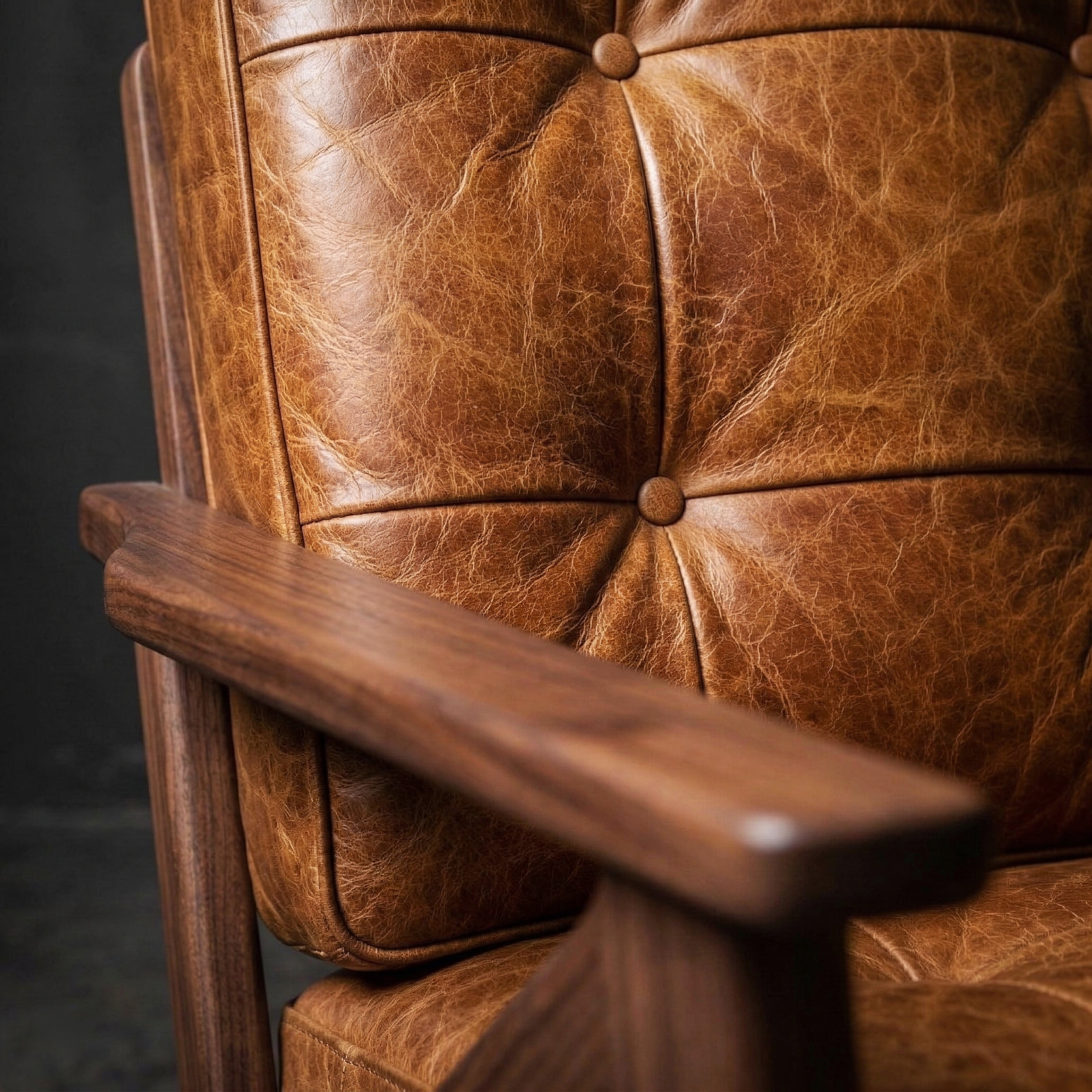 The Nørrebro Danish Mid-Century Leather Armchair — image 3