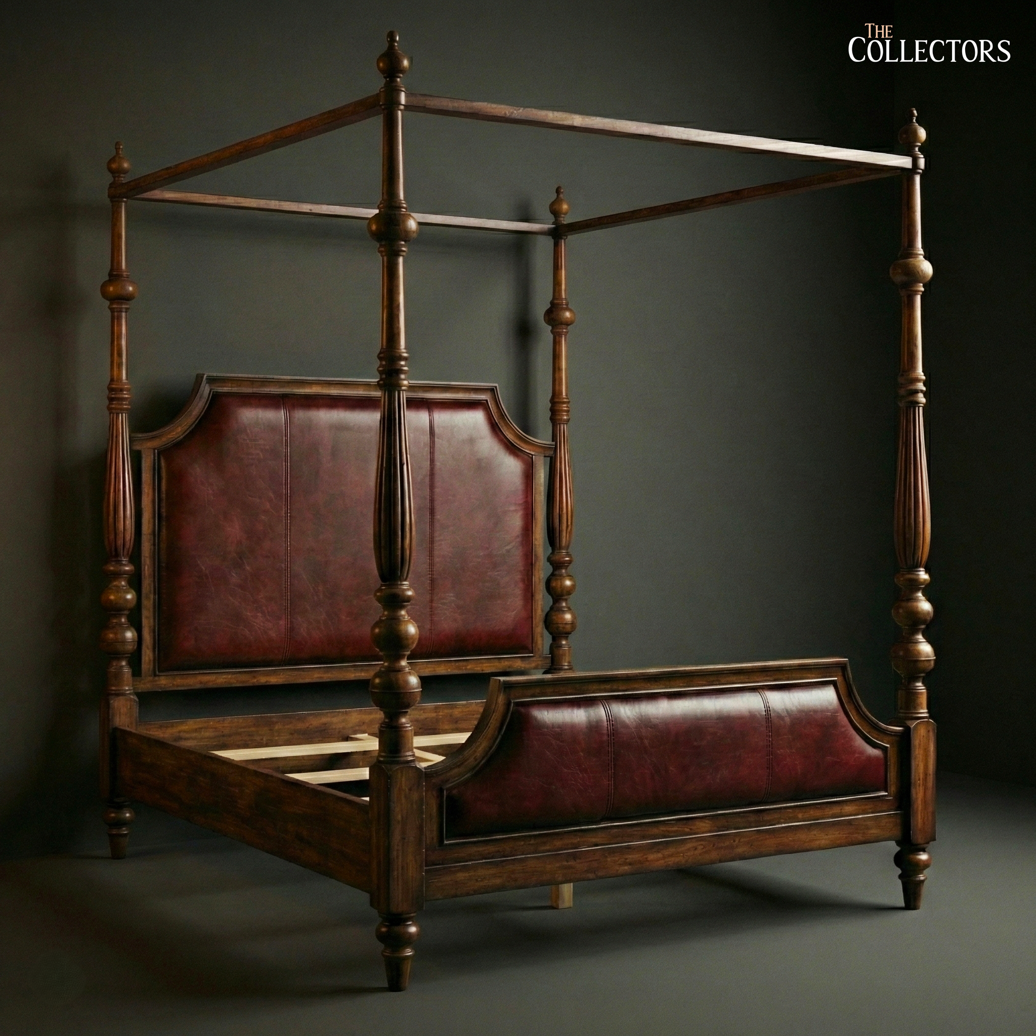 Oxford Manor Leather-Back Four-Poster Bed — image 2