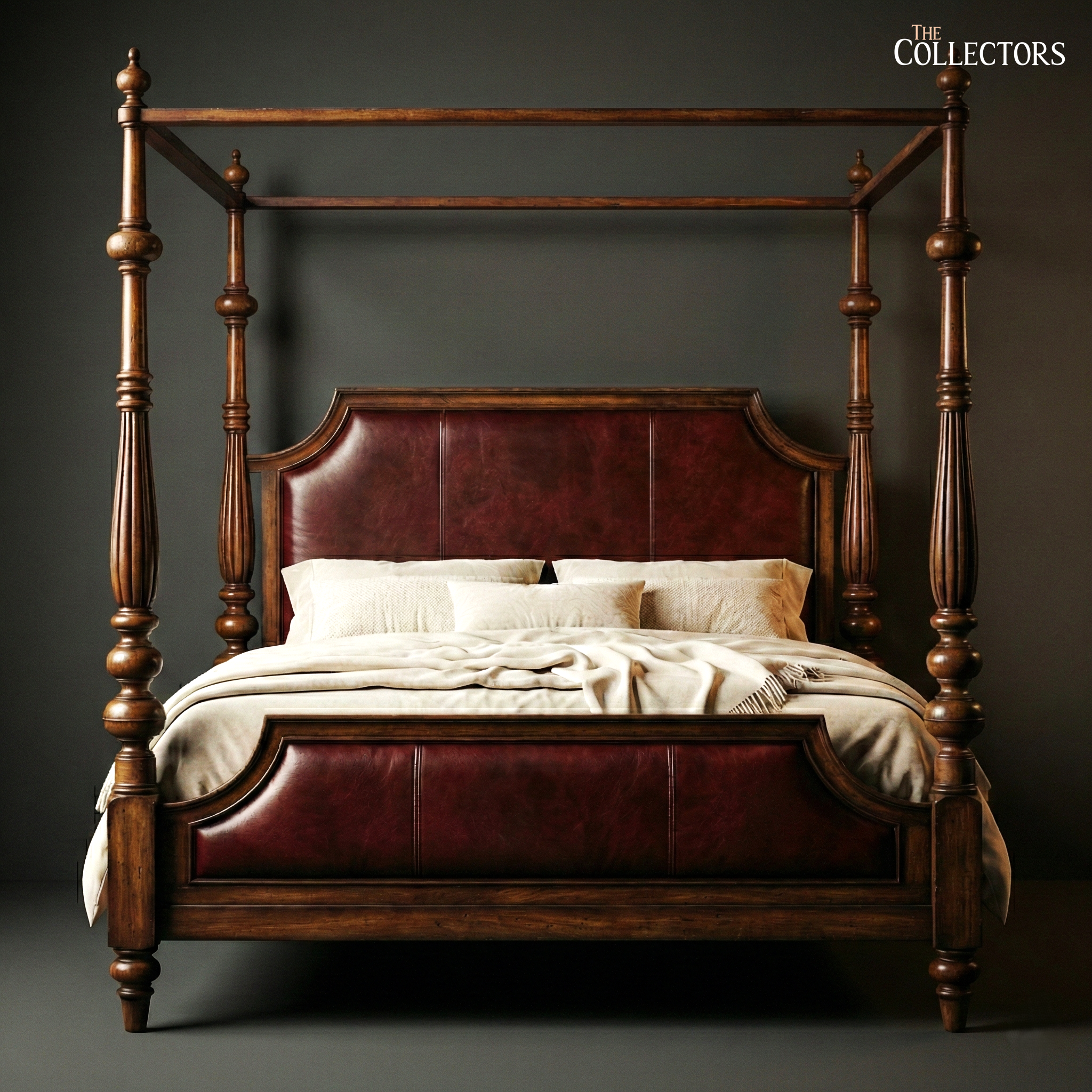 Oxford Manor Leather-Back Four-Poster Bed — image 3