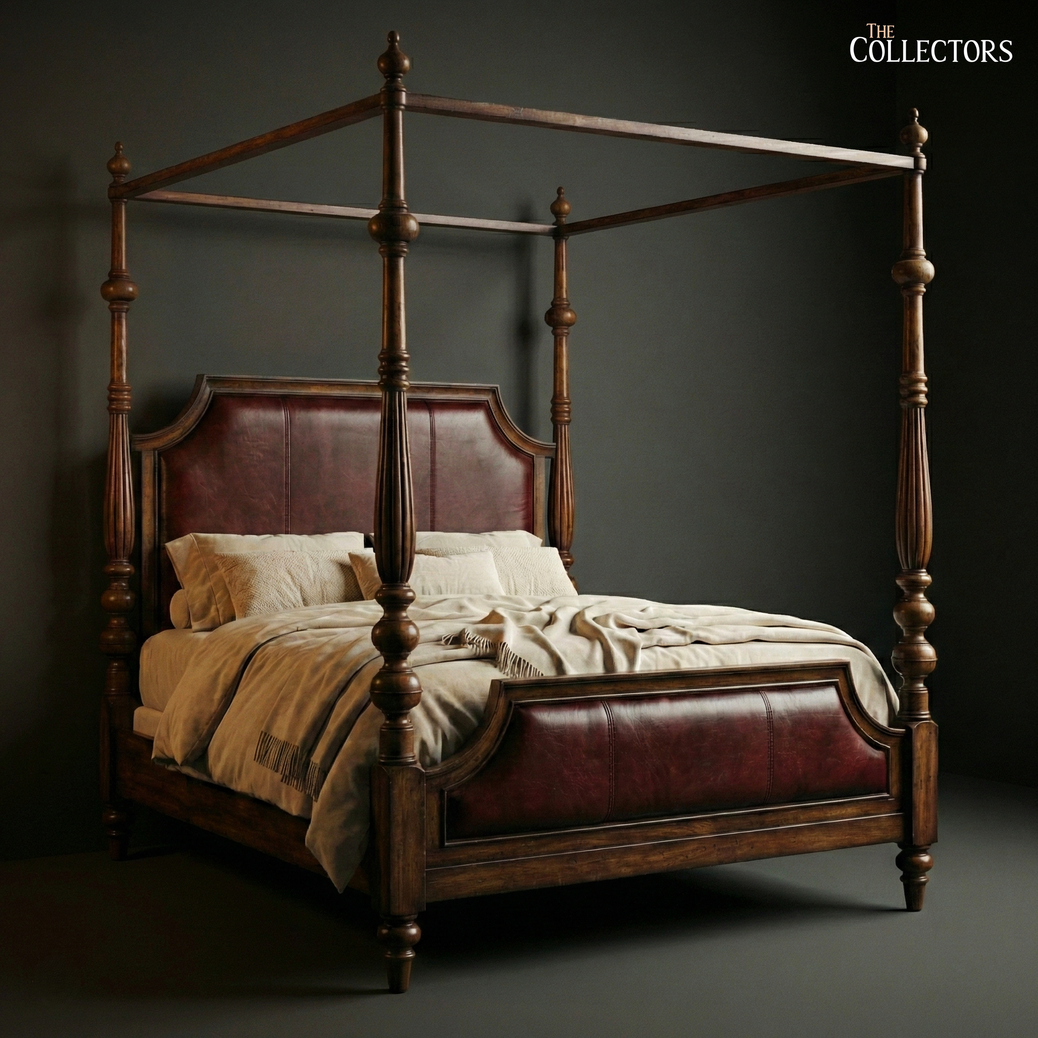 Oxford Manor Leather-Back Four-Poster Bed — image 6