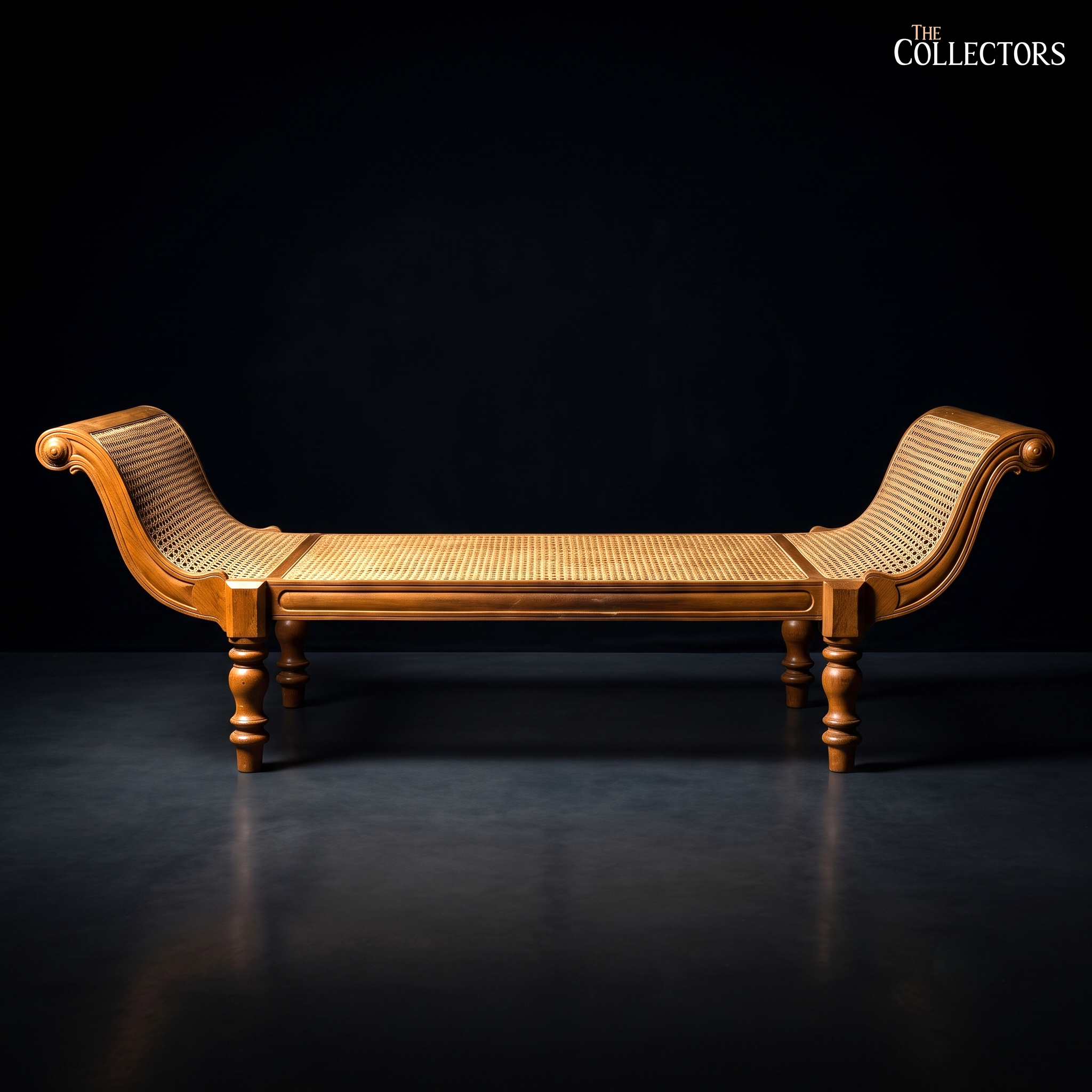 The Pondichéry Double-Scroll Cane Daybed