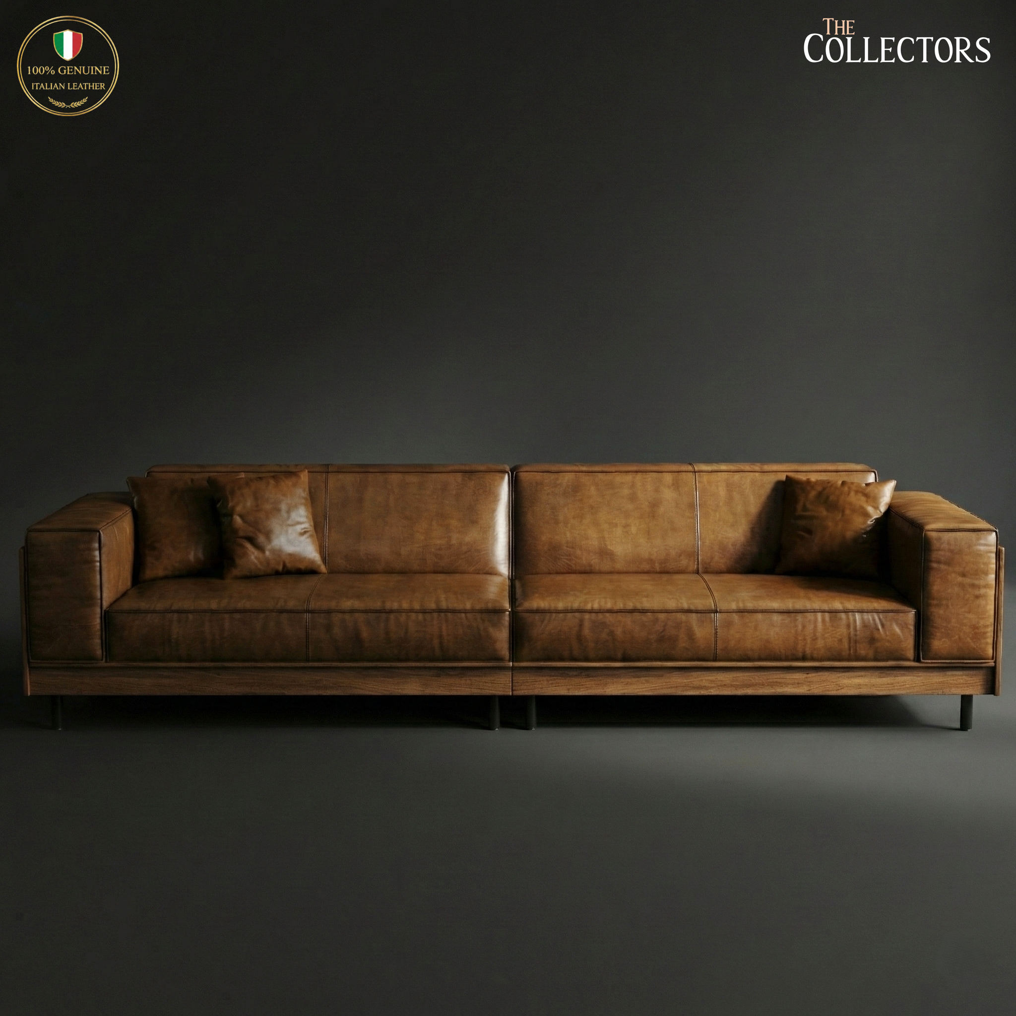 The Porta Nuova Modernist Leather Sofa — image 1