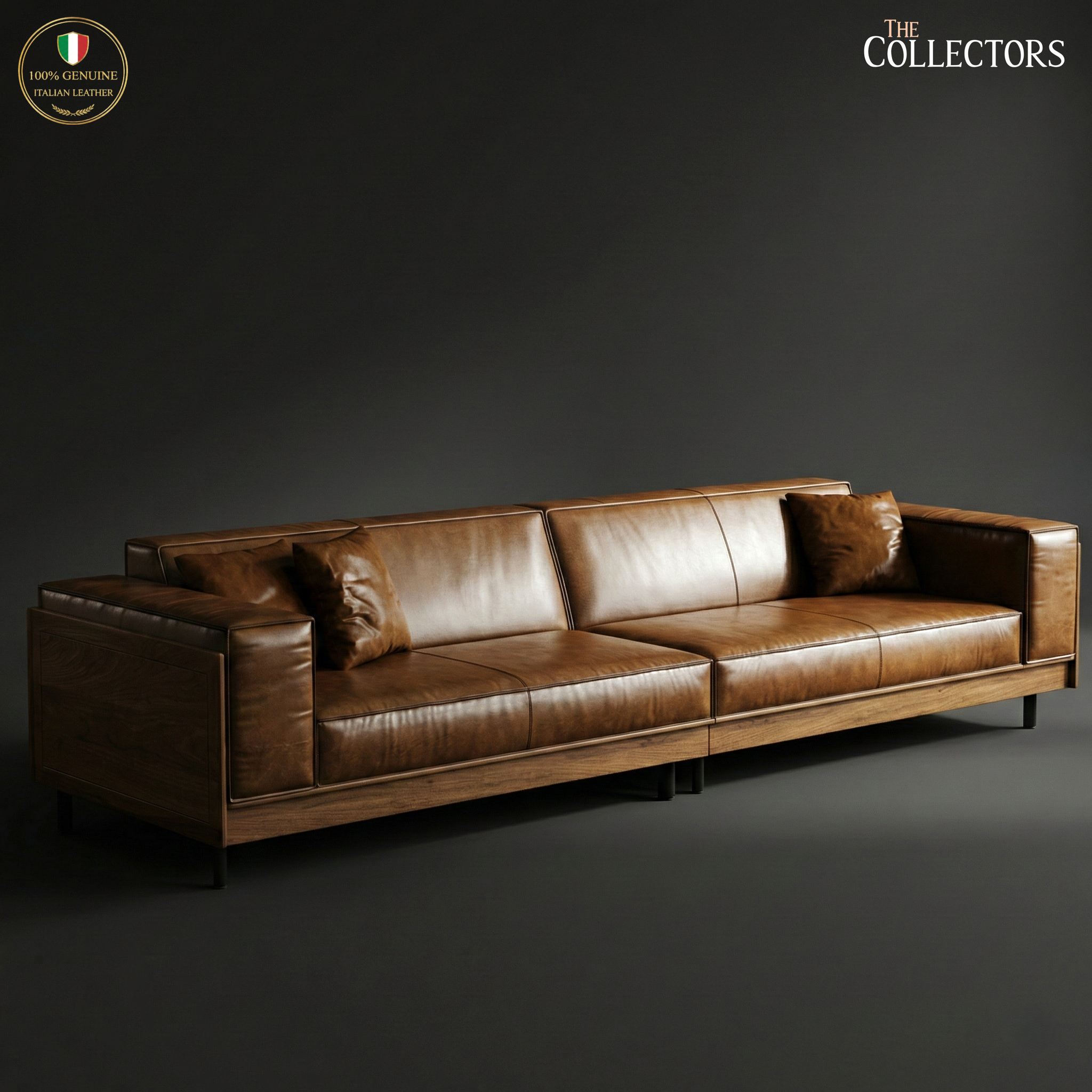 The Porta Nuova Modernist Leather Sofa — image 2