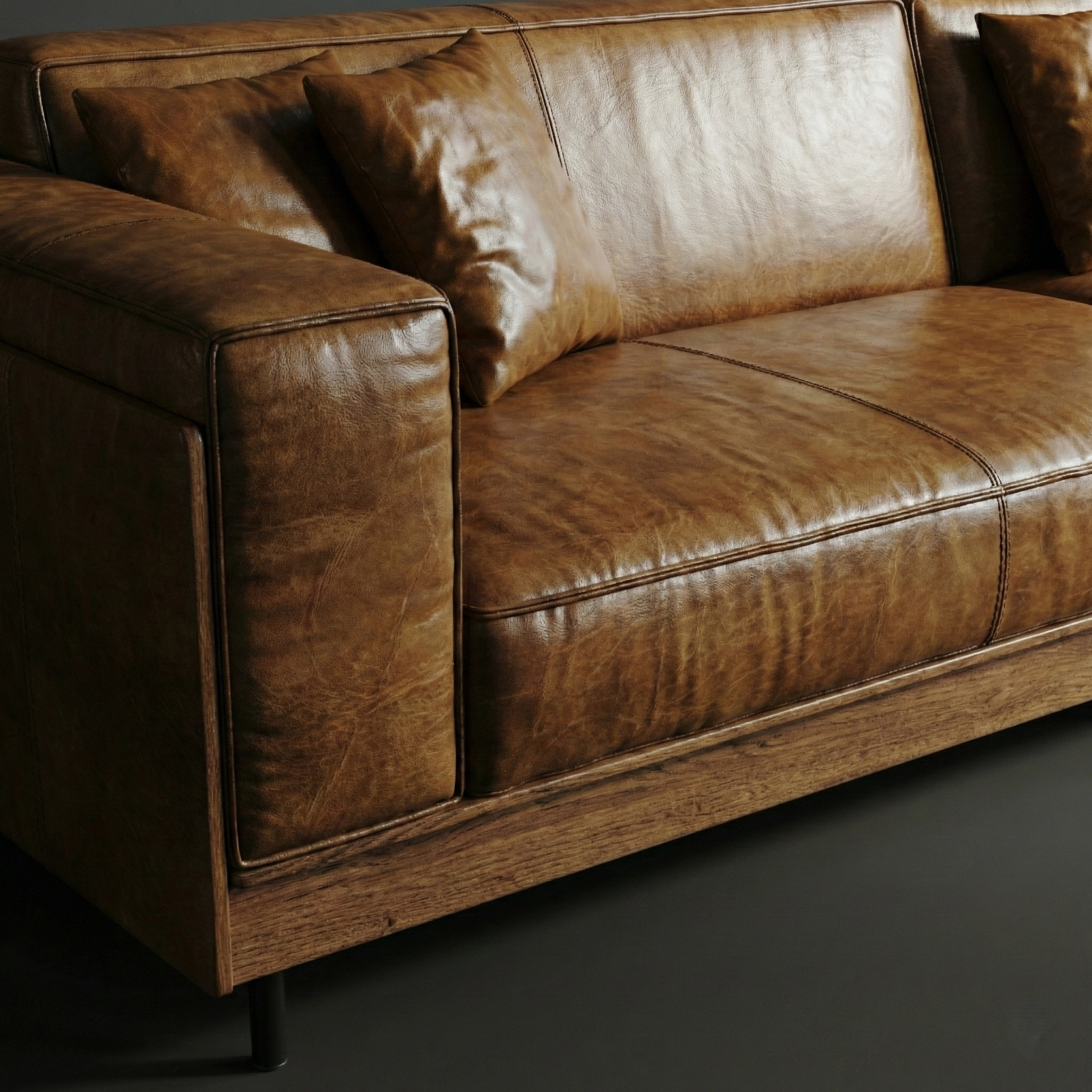 The Porta Nuova Modernist Leather Sofa — image 3