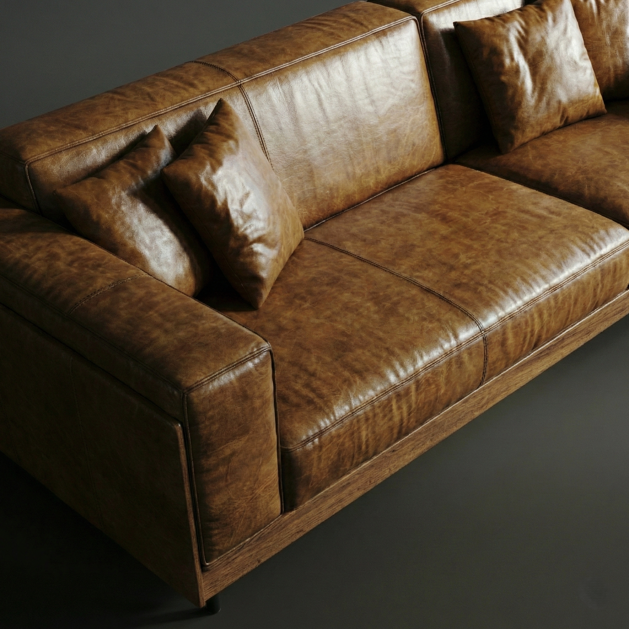 The Porta Nuova Modernist Leather Sofa — image 4