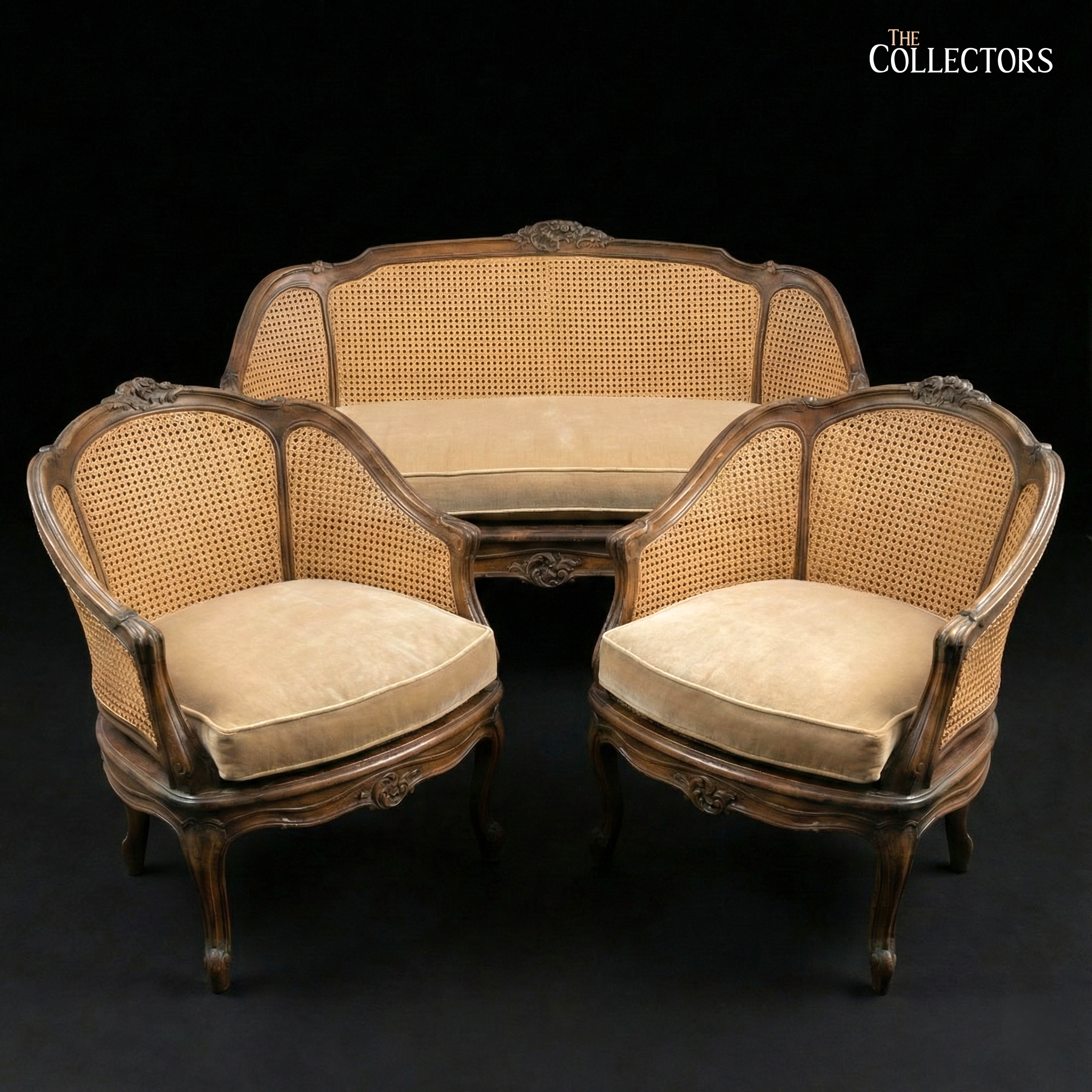 Provençal Cane Serenade - A Louis XV Sofa Set — image 1