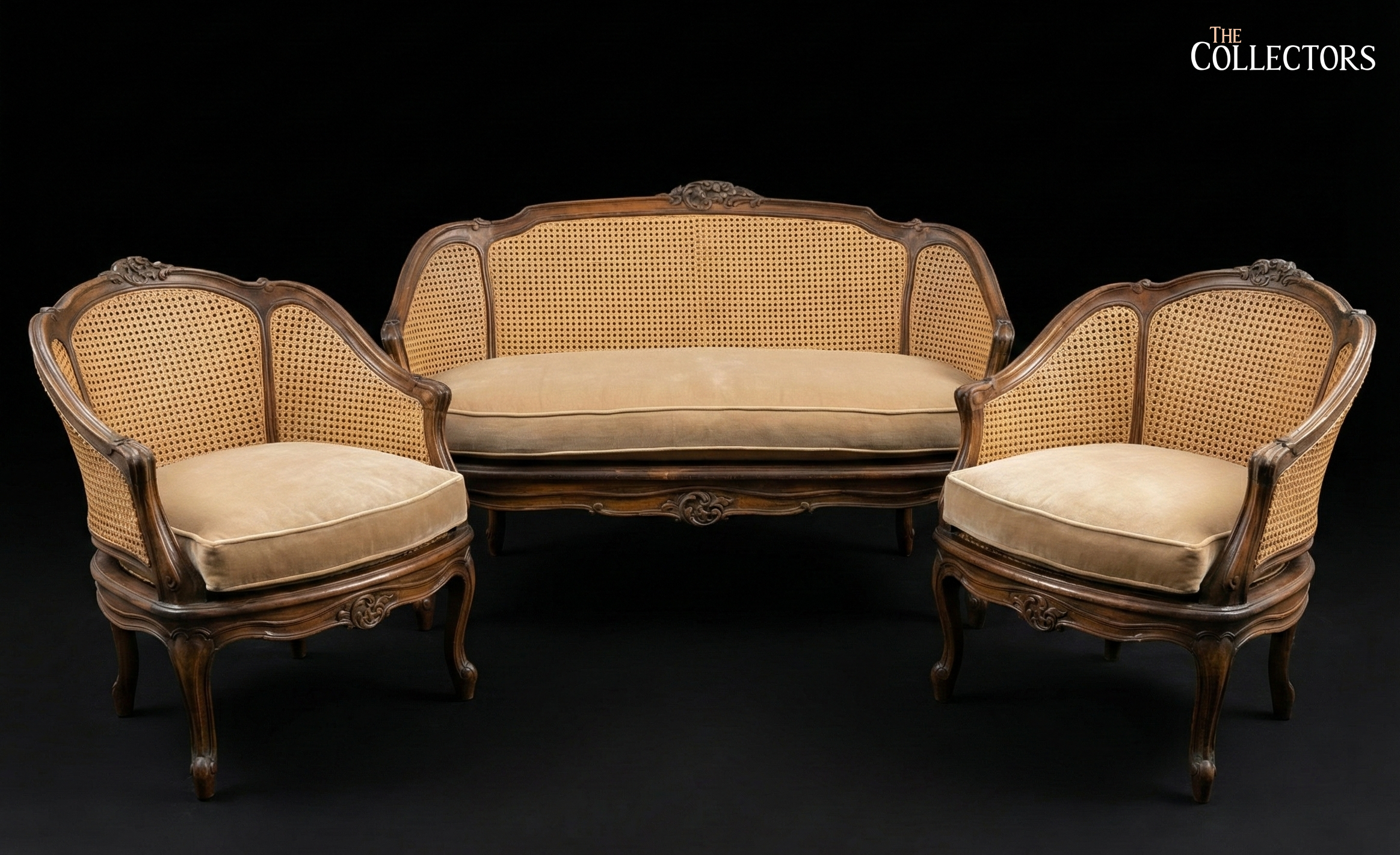 Provençal Cane Serenade - A Louis XV Sofa Set — image 2