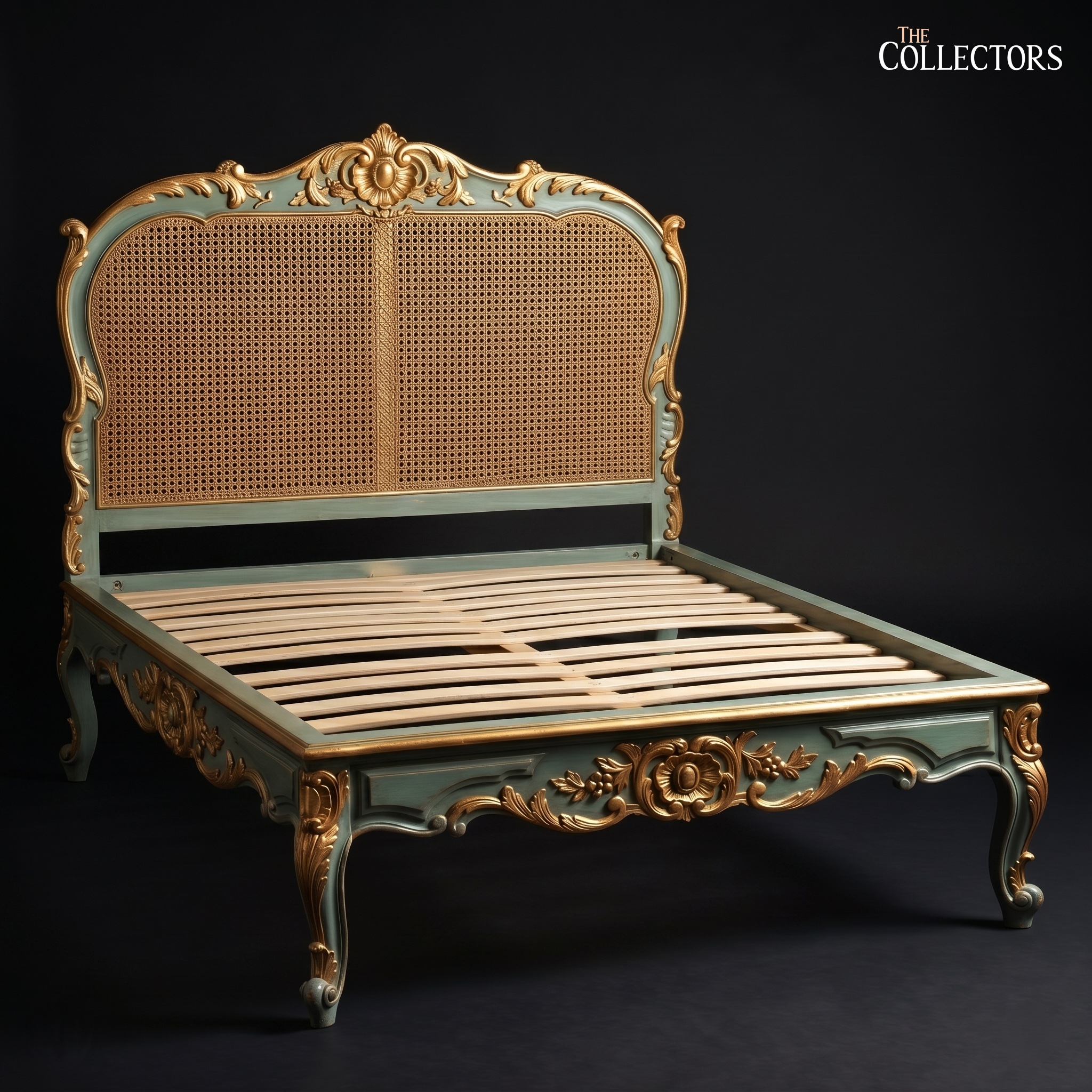Rocaille & Rosette - A French Vert Céladon Lit de Maître — image 2