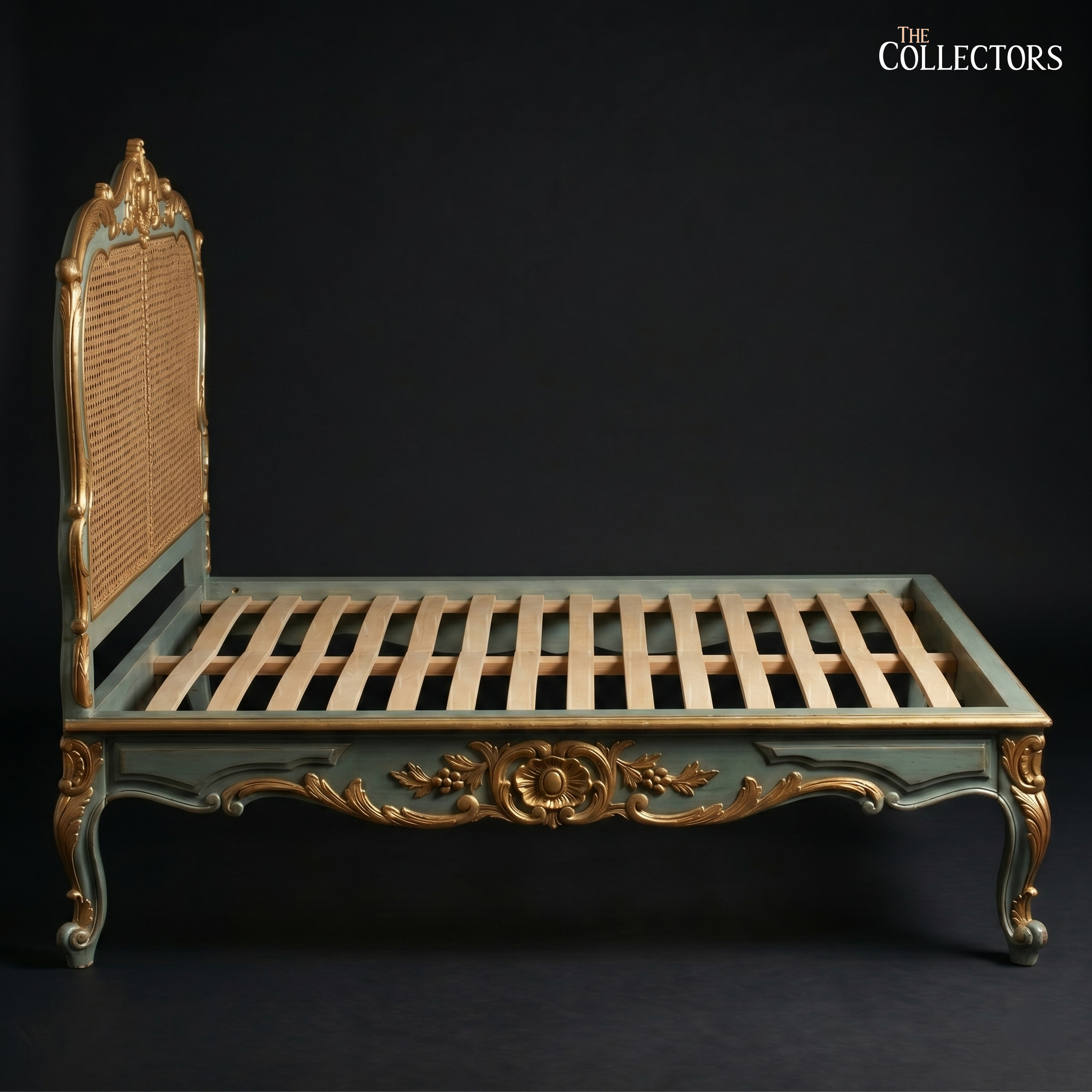 Rocaille & Rosette - A French Vert Céladon Lit de Maître — image 4