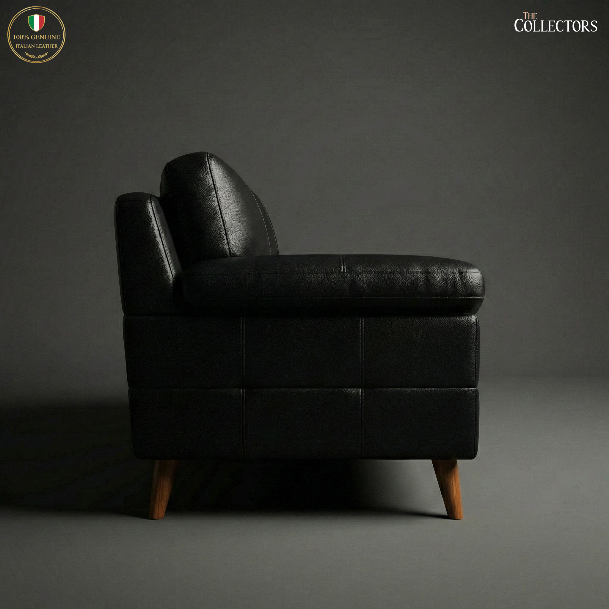 SoHo Mid-Century Modern Leather Lounger — image 4