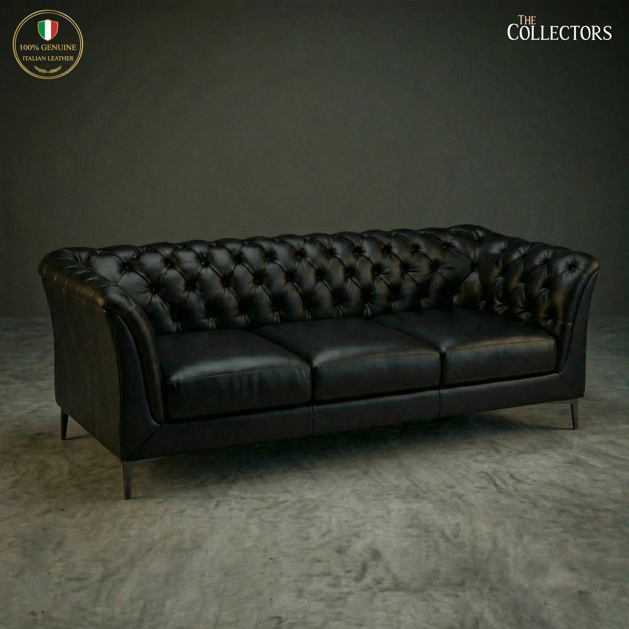 St. James’s Club Modernist Chesterfield Sofa Set — image 5