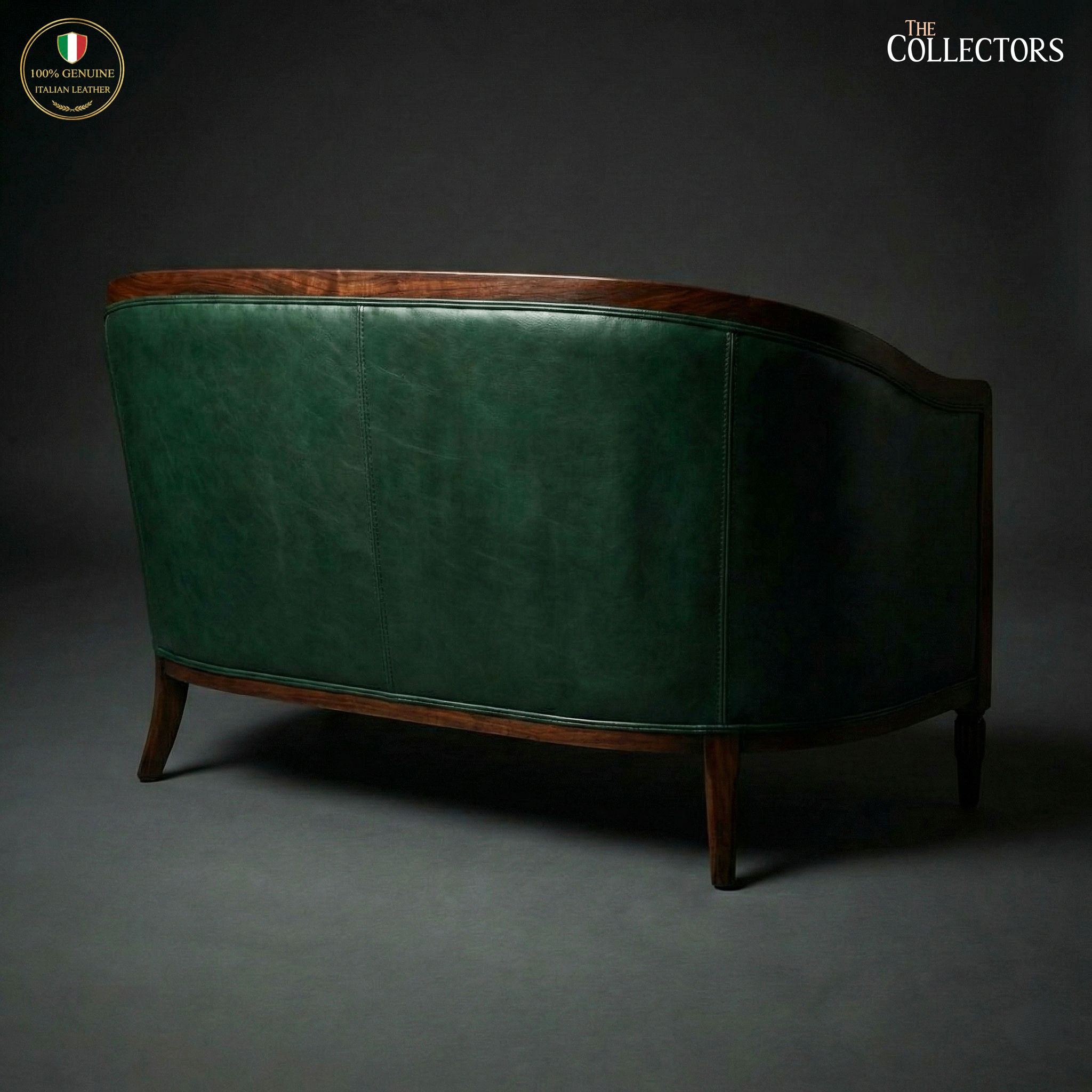 Strasbourg Salon Art Deco Leather Sofa — image 6