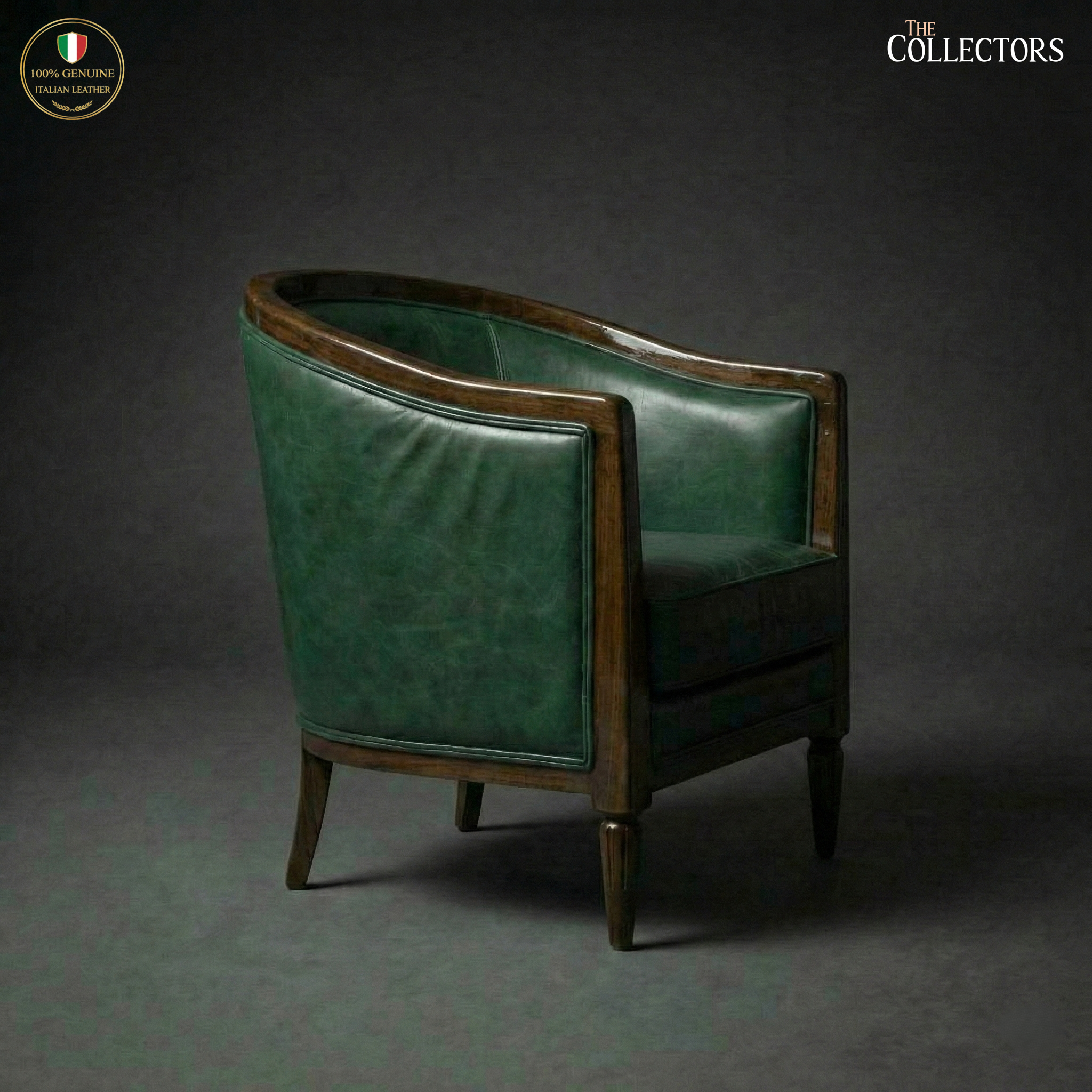 Strasbourg Salon Art Deco Leather Sofa — image 7