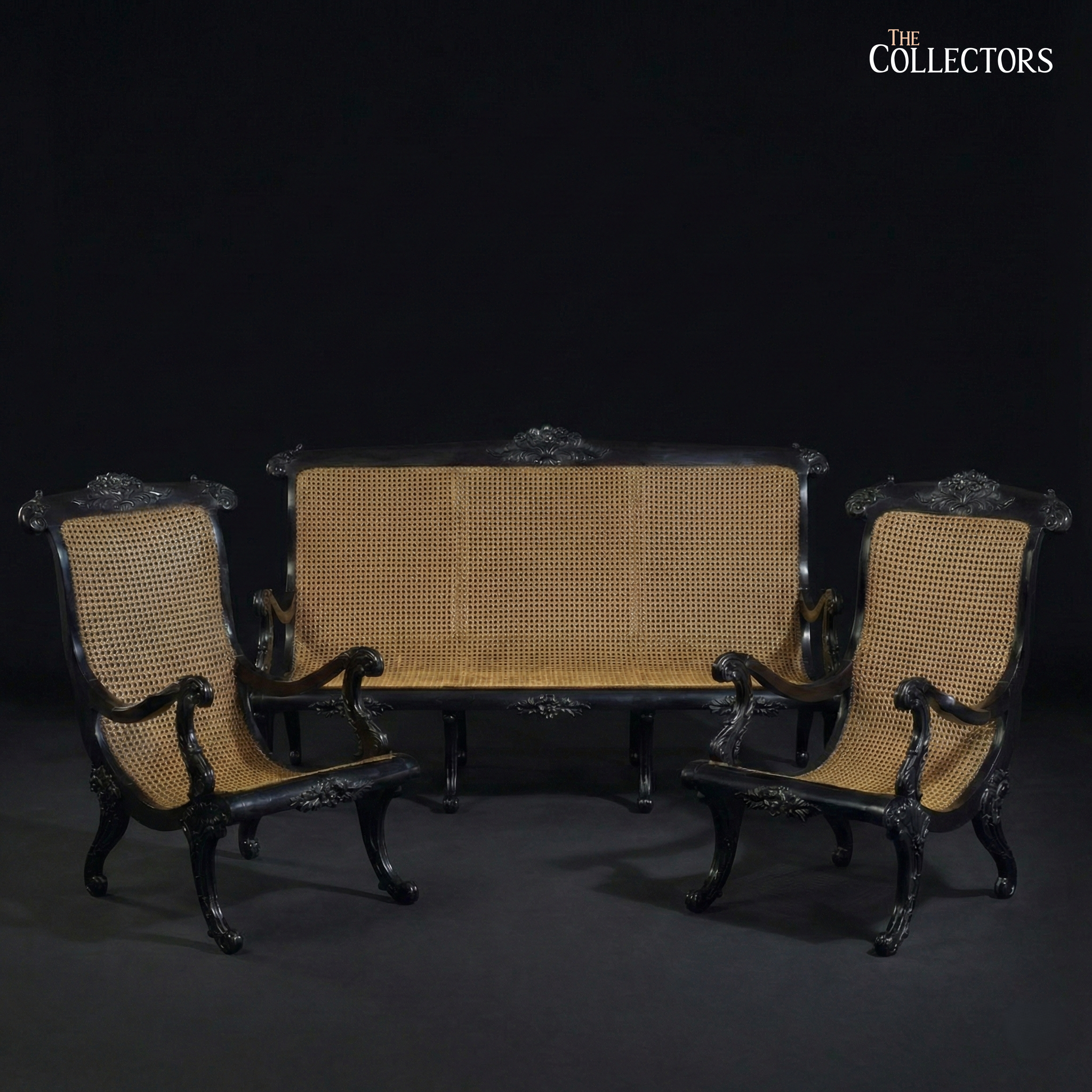 The Ceylonese Cane & Ebony Sitting Suite — image 1