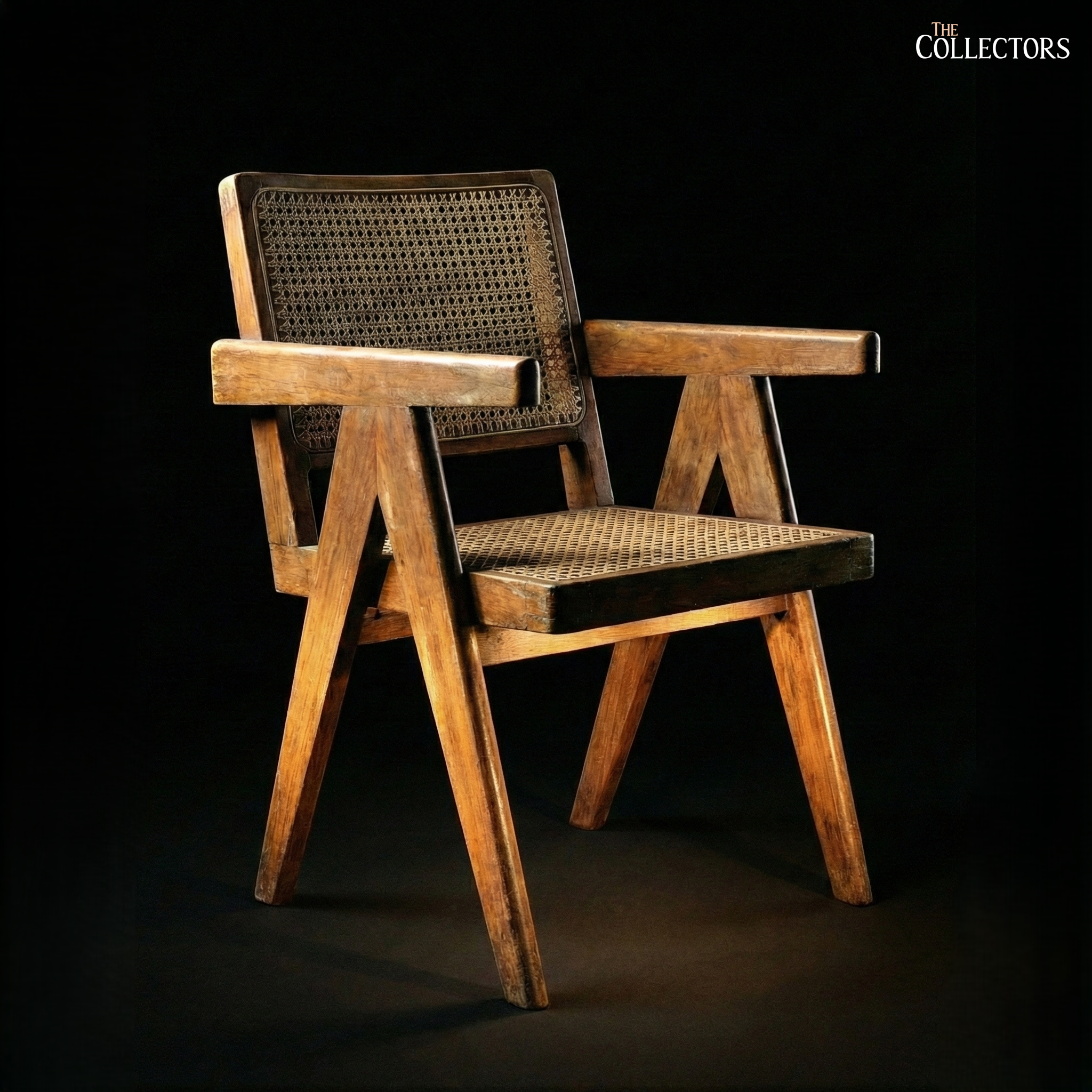 The Chandigarh Secretariat Cane Armchair — image 1