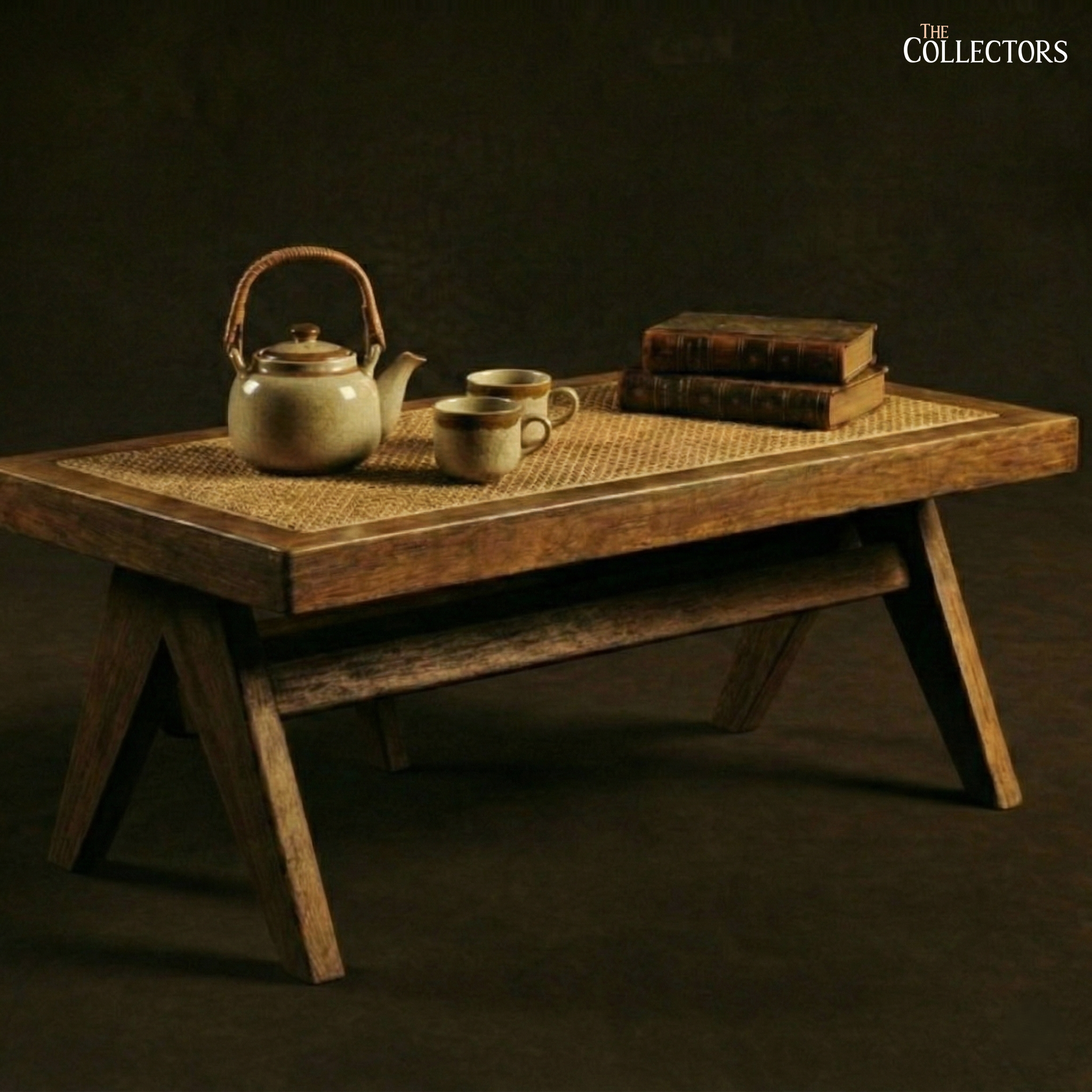 The Chandigarh Secretariat Cane-Top Coffee Table — image 1