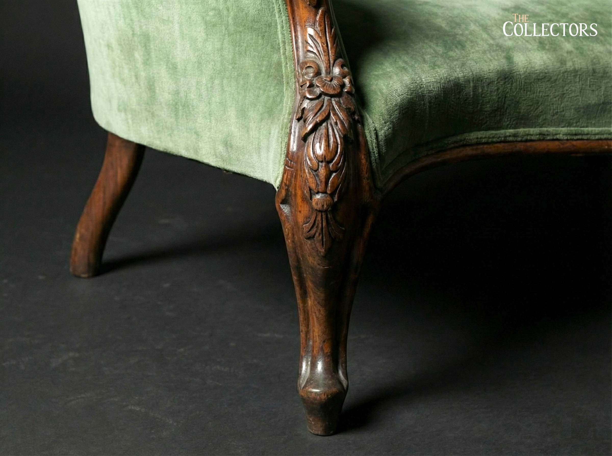 The English High Victorian Spoonback Settee — image 2