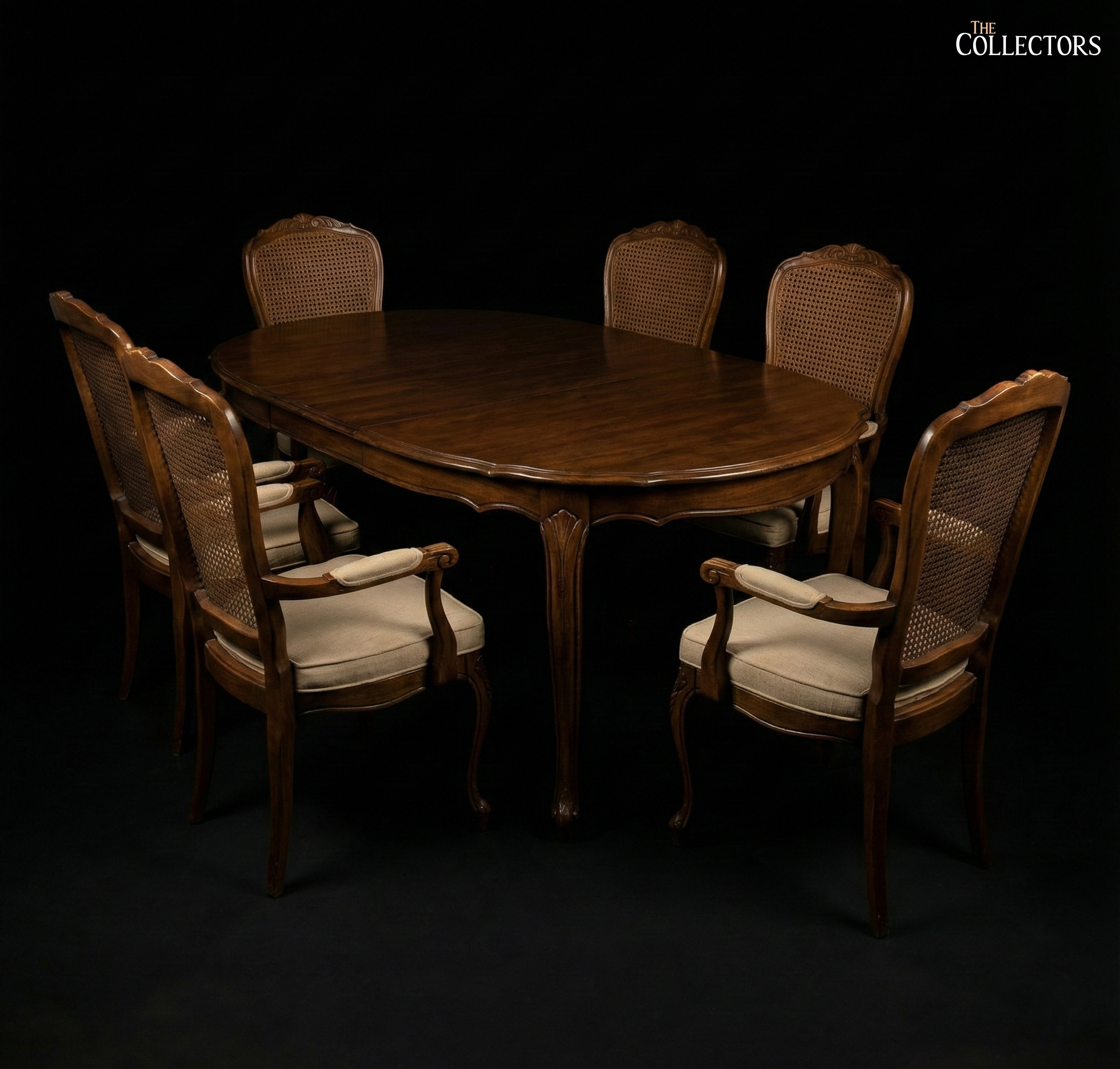 The Louis XV Provincial Cane-Back Dining Ensemble — image 2