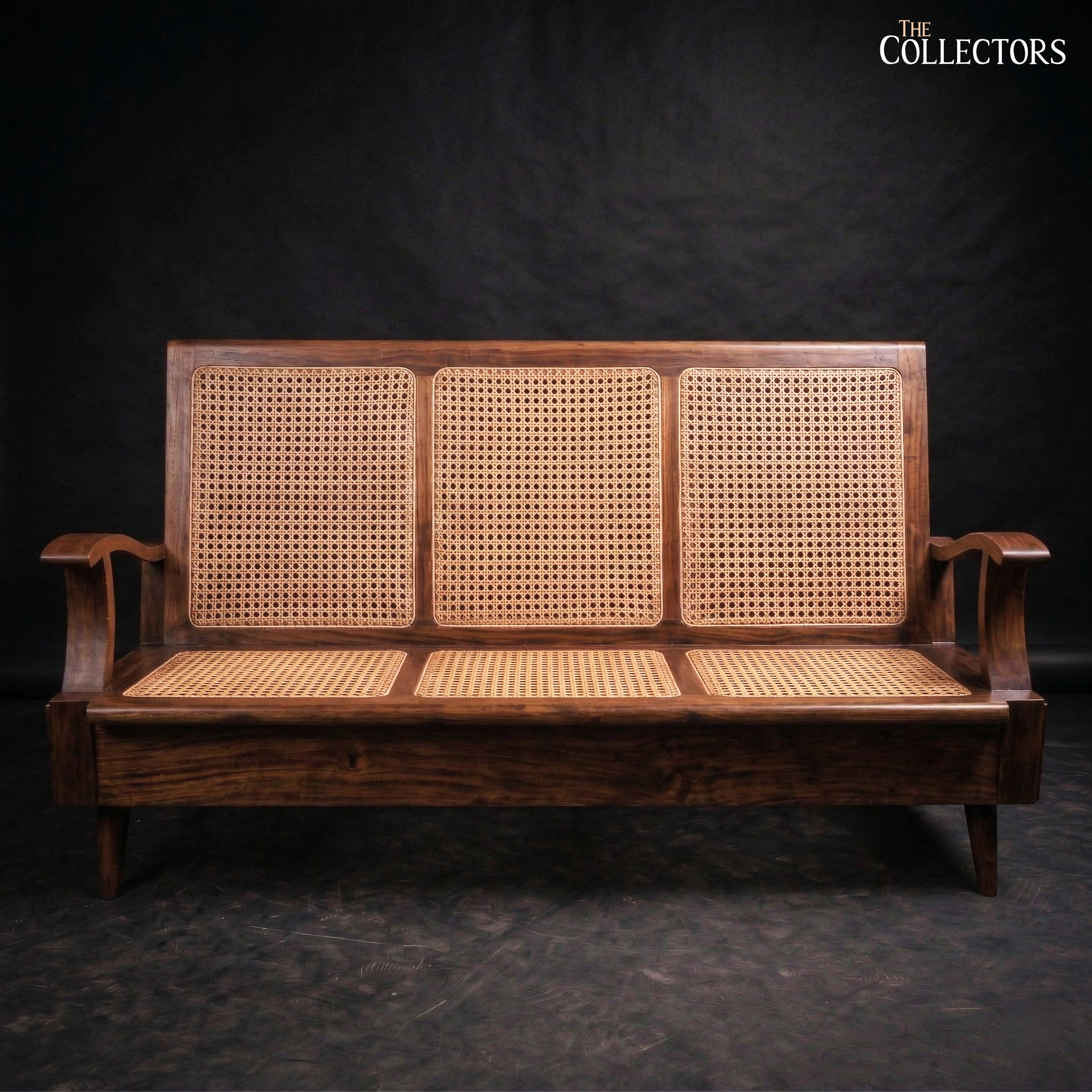 The Matunga Art Deco Cane Lounge Sofa — image 2