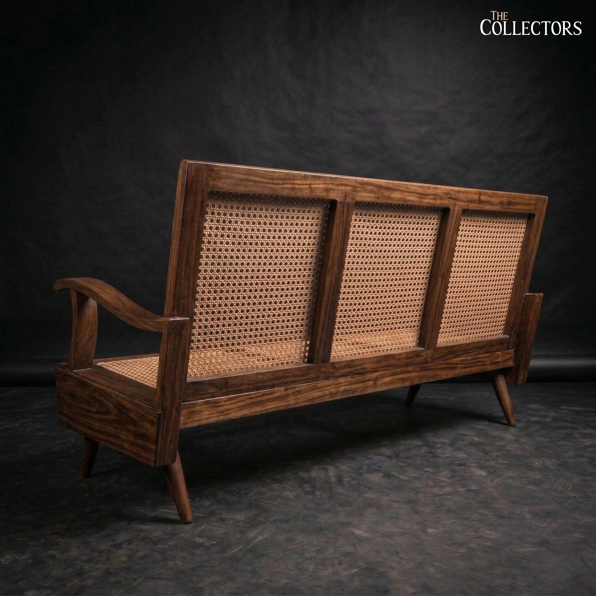 The Matunga Art Deco Cane Lounge Sofa — image 5