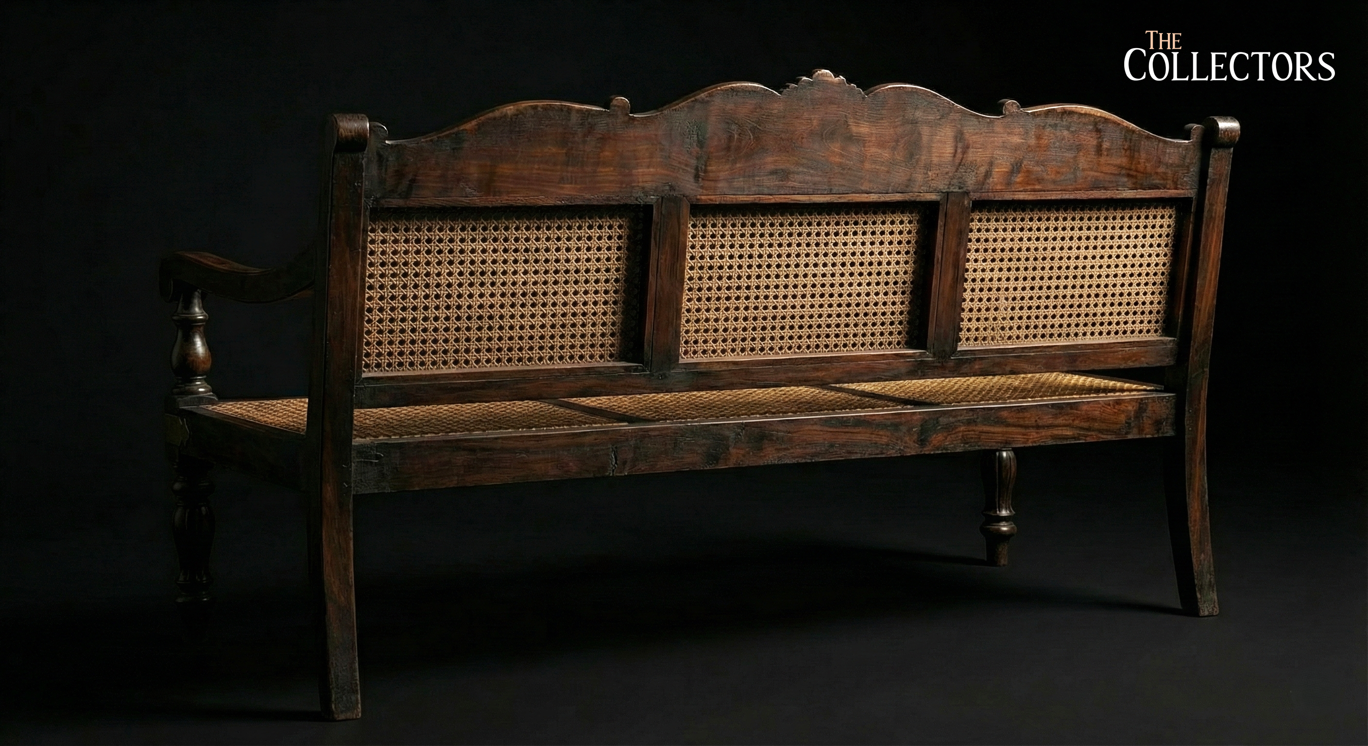 The Park Street Colonial Cane Settee — image 5
