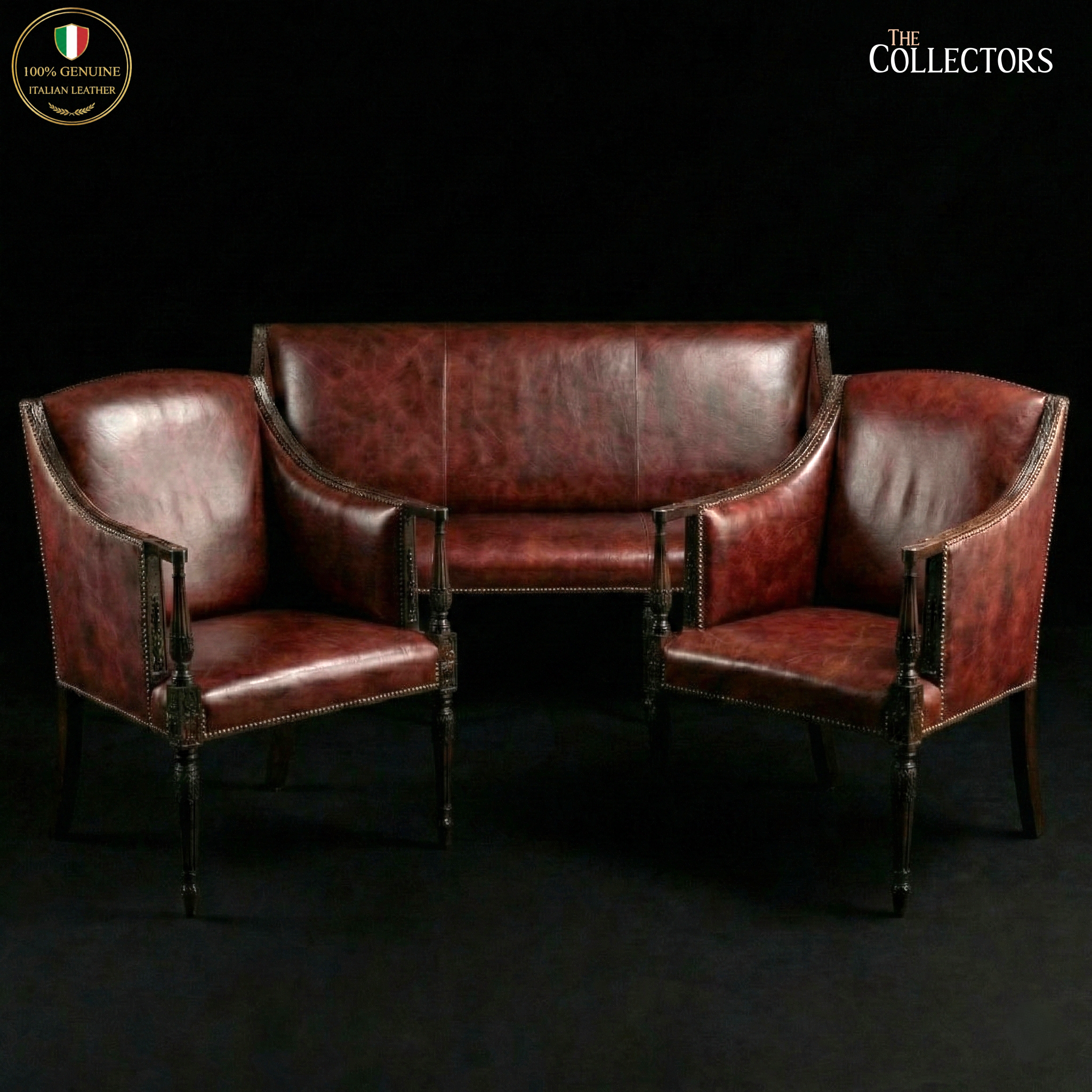 The Regency Gentleman’s Leather Parlour Suite — image 1