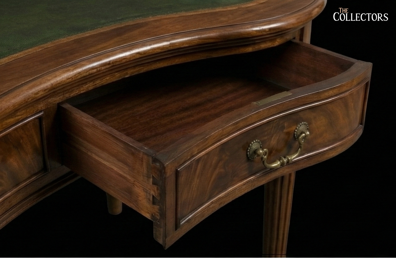 The Regency Kidney-Desk & Leather Companion Chair — image 3