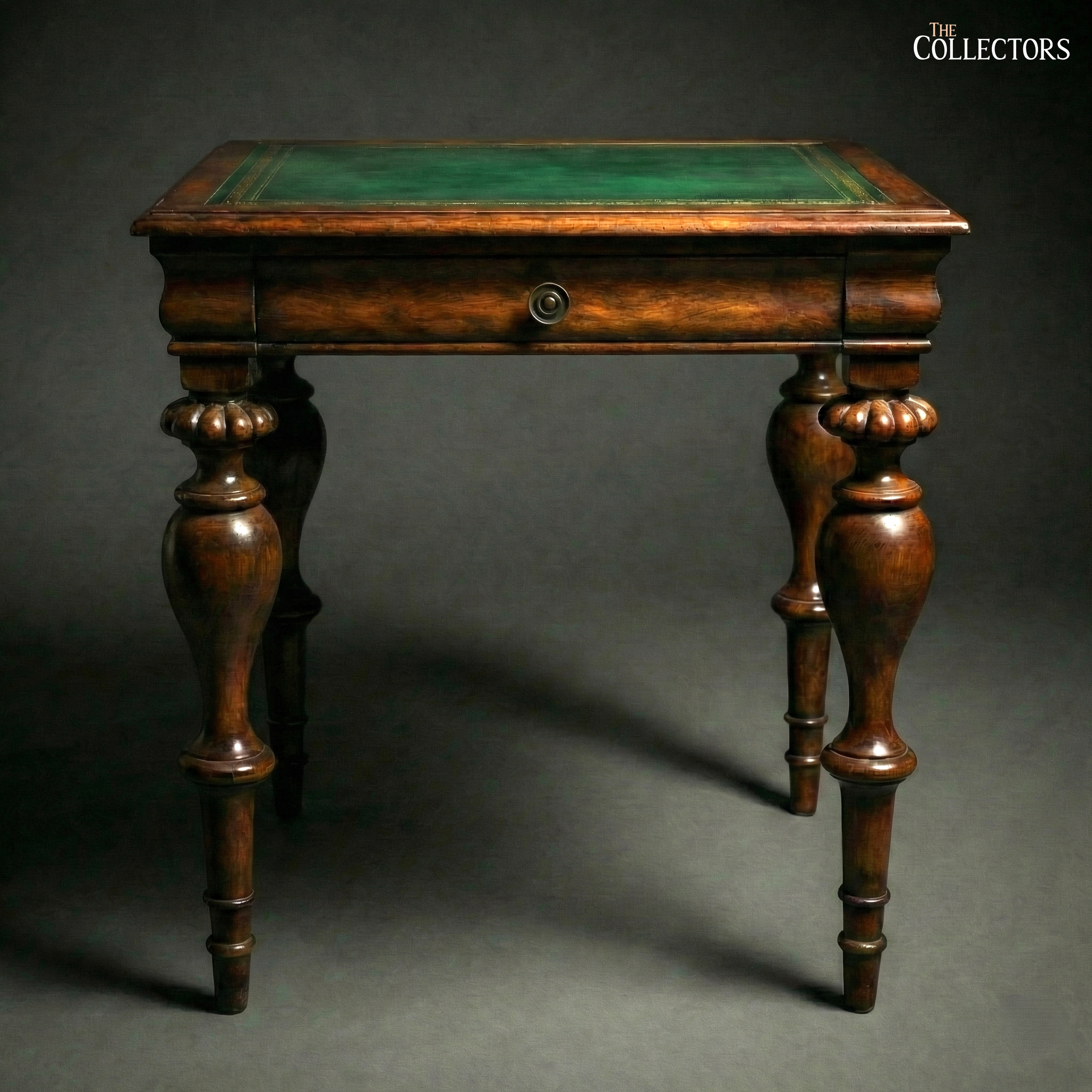 The St James’s Club Green-Leather Side Table — image 2