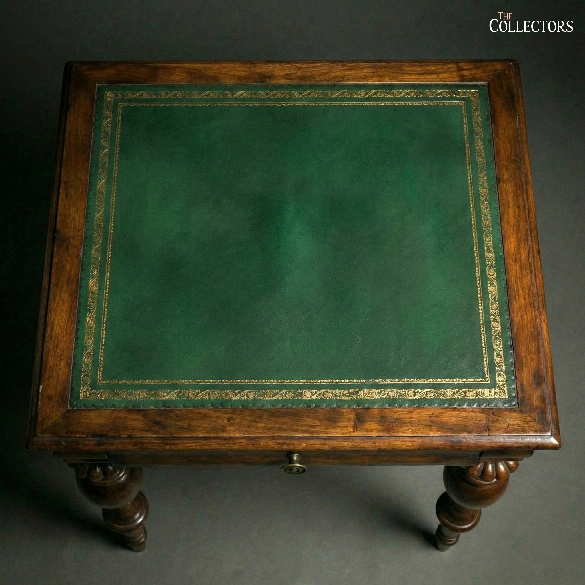 The St James’s Club Green-Leather Side Table — image 4