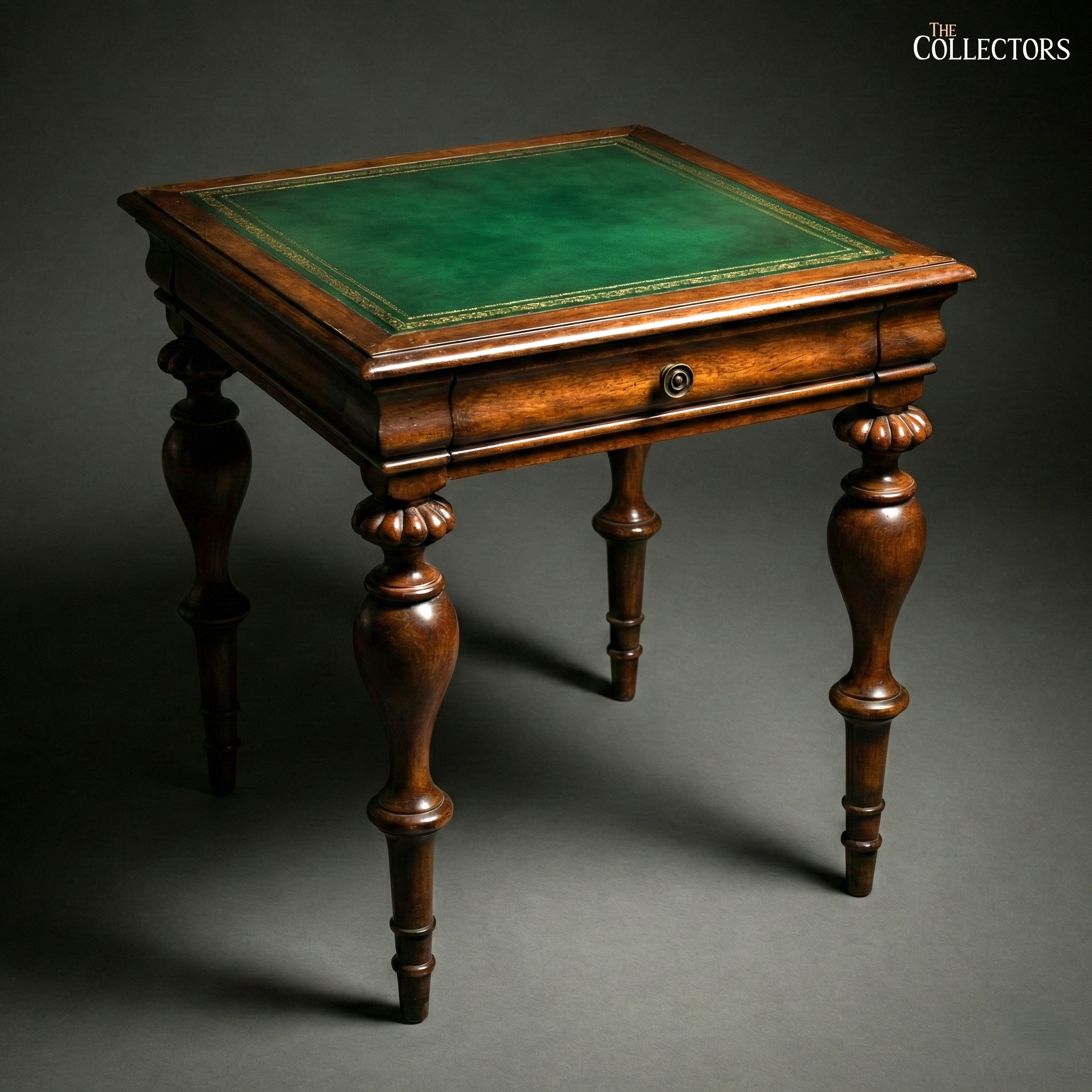 The St James’s Club Green-Leather Side Table — image 5