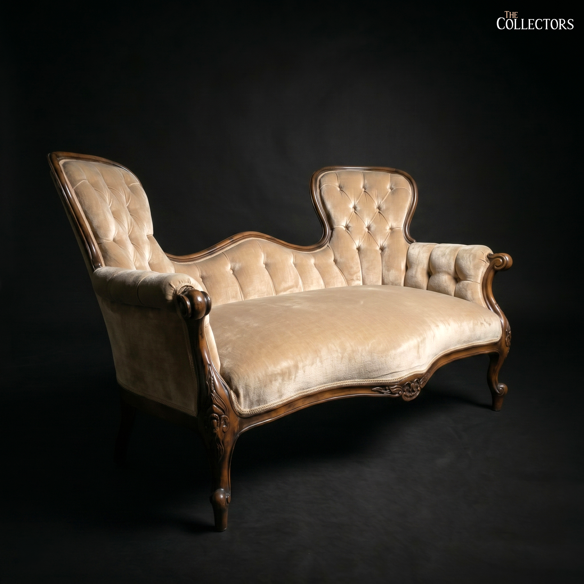 The Victorian Rococo Revival Double-Back Settee — image 2