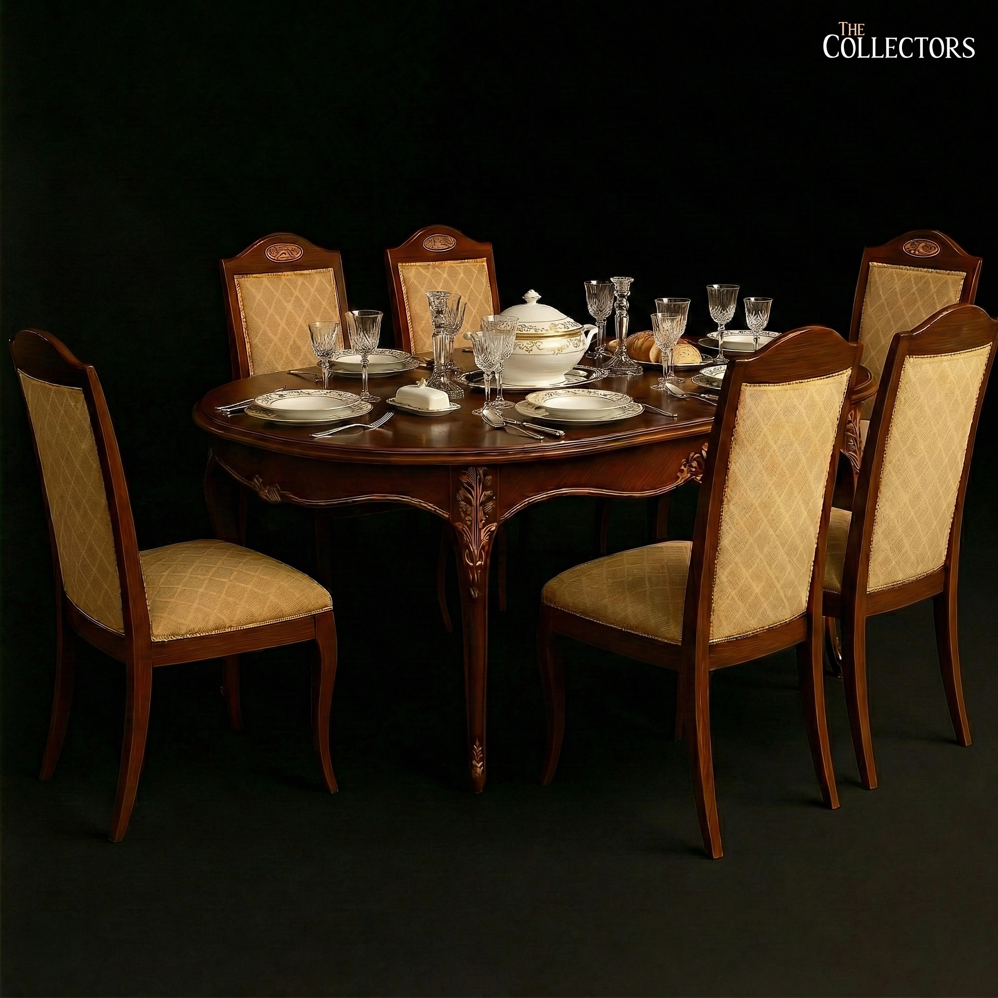 Whispers of the Petit Trianon: A Rococo Dining Ensemble — image 1