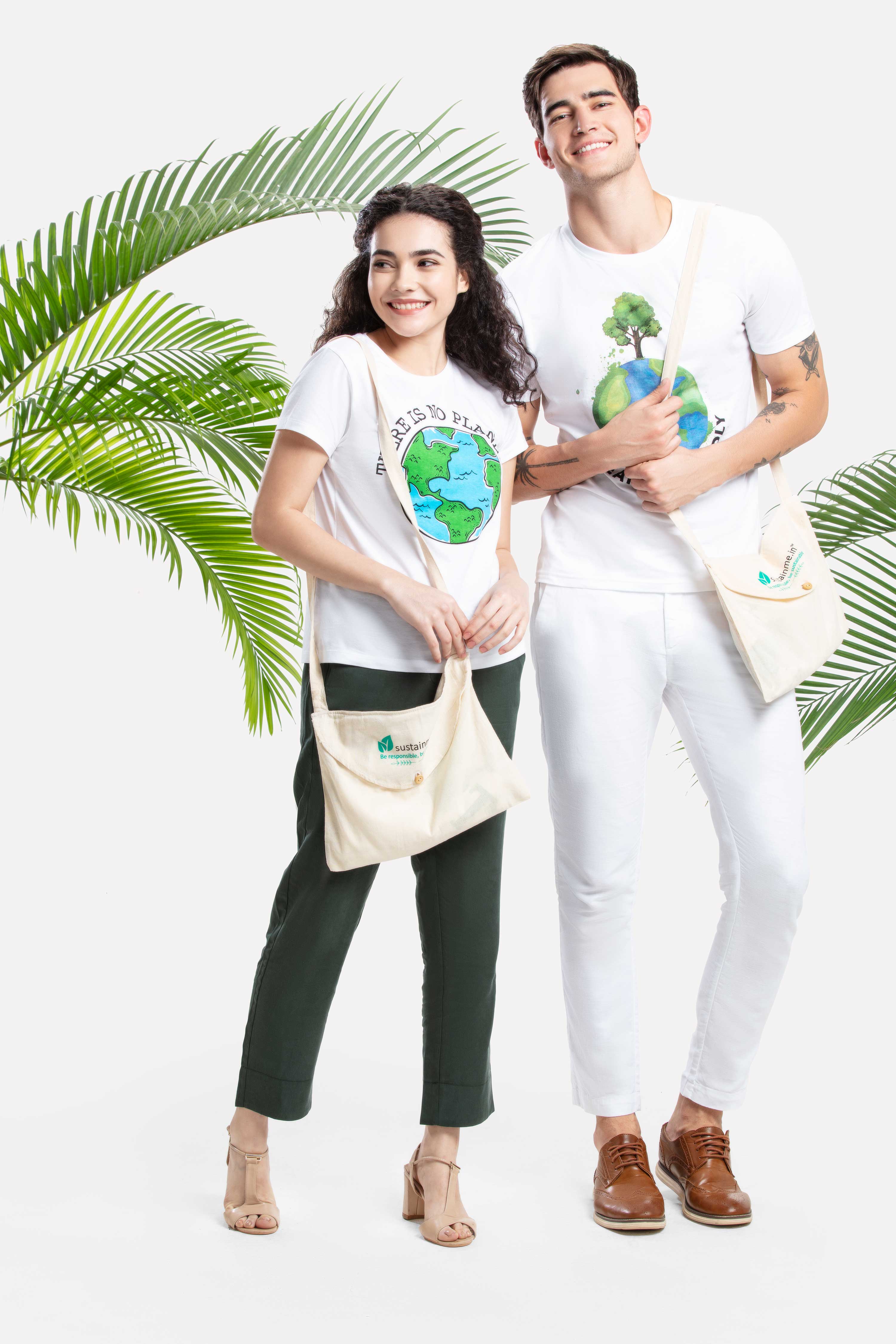 Organic Cotton Cross Body T shirt Bag — image 1