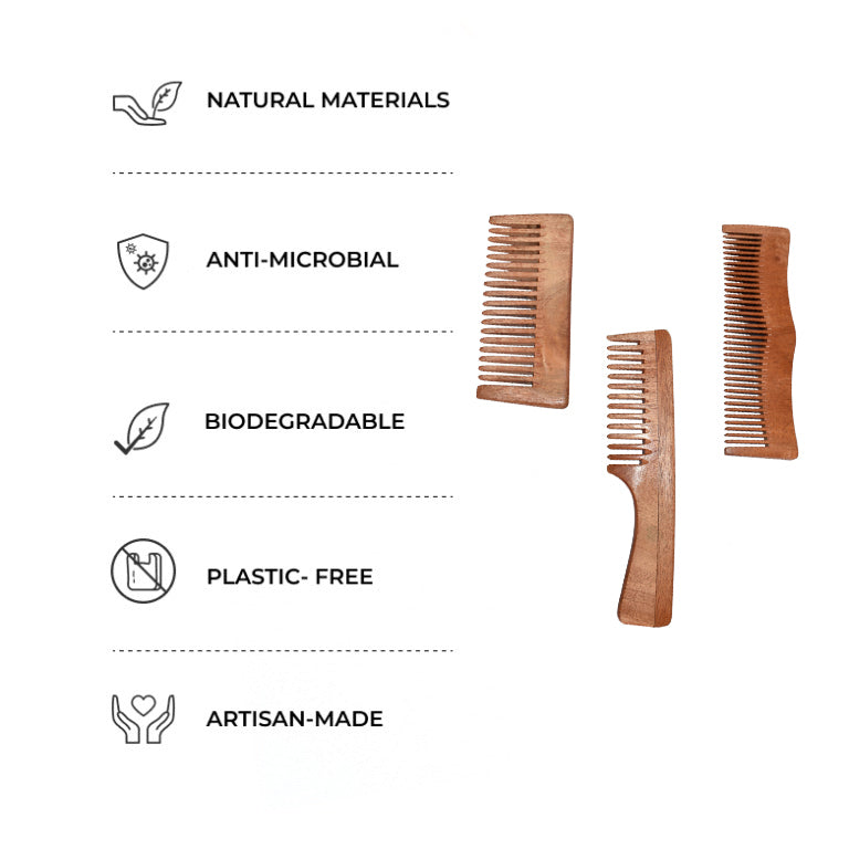 Neem Wood Comb Set — image 3