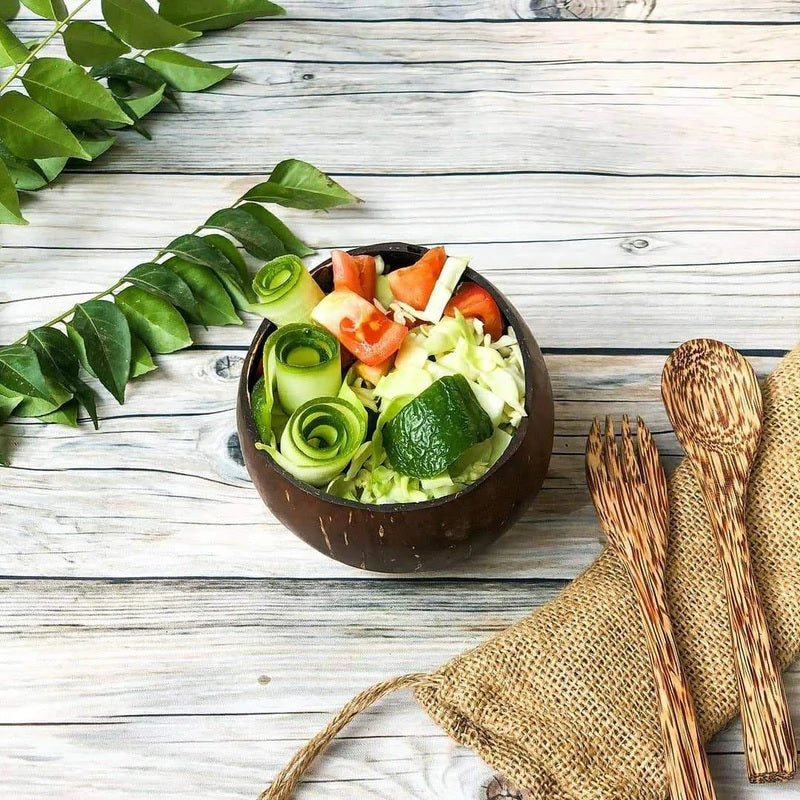 Coconut Wood Set of 1 (Spoon & Fork) — image 2