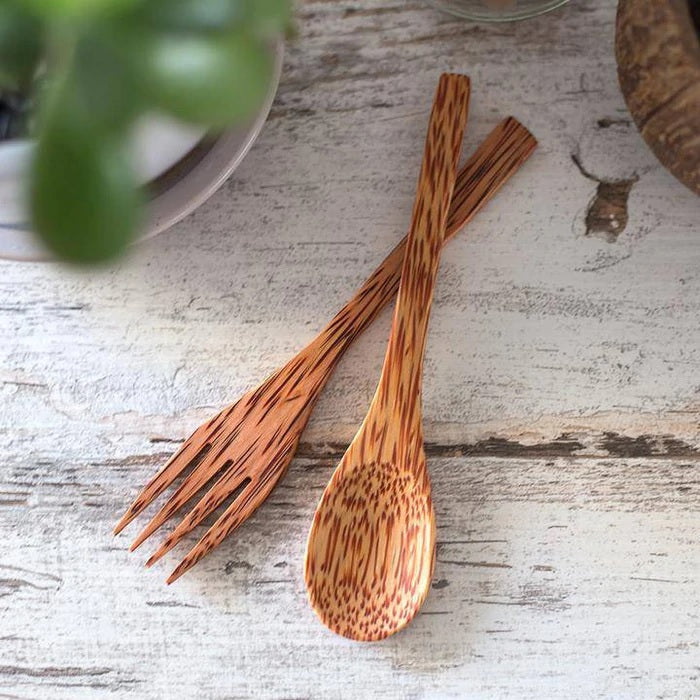 Coconut Wood Set of 1 (Spoon & Fork) — image 4