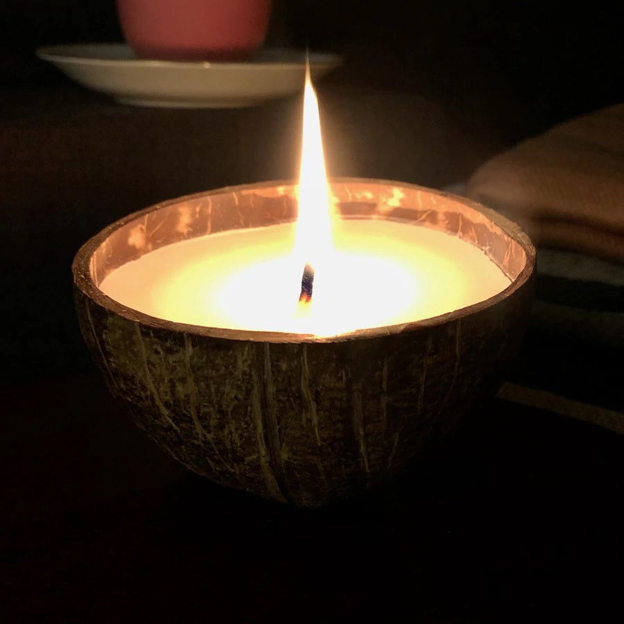 Lemon Cross HANDMADE COCONUT SHELL CANDLE — image 3
