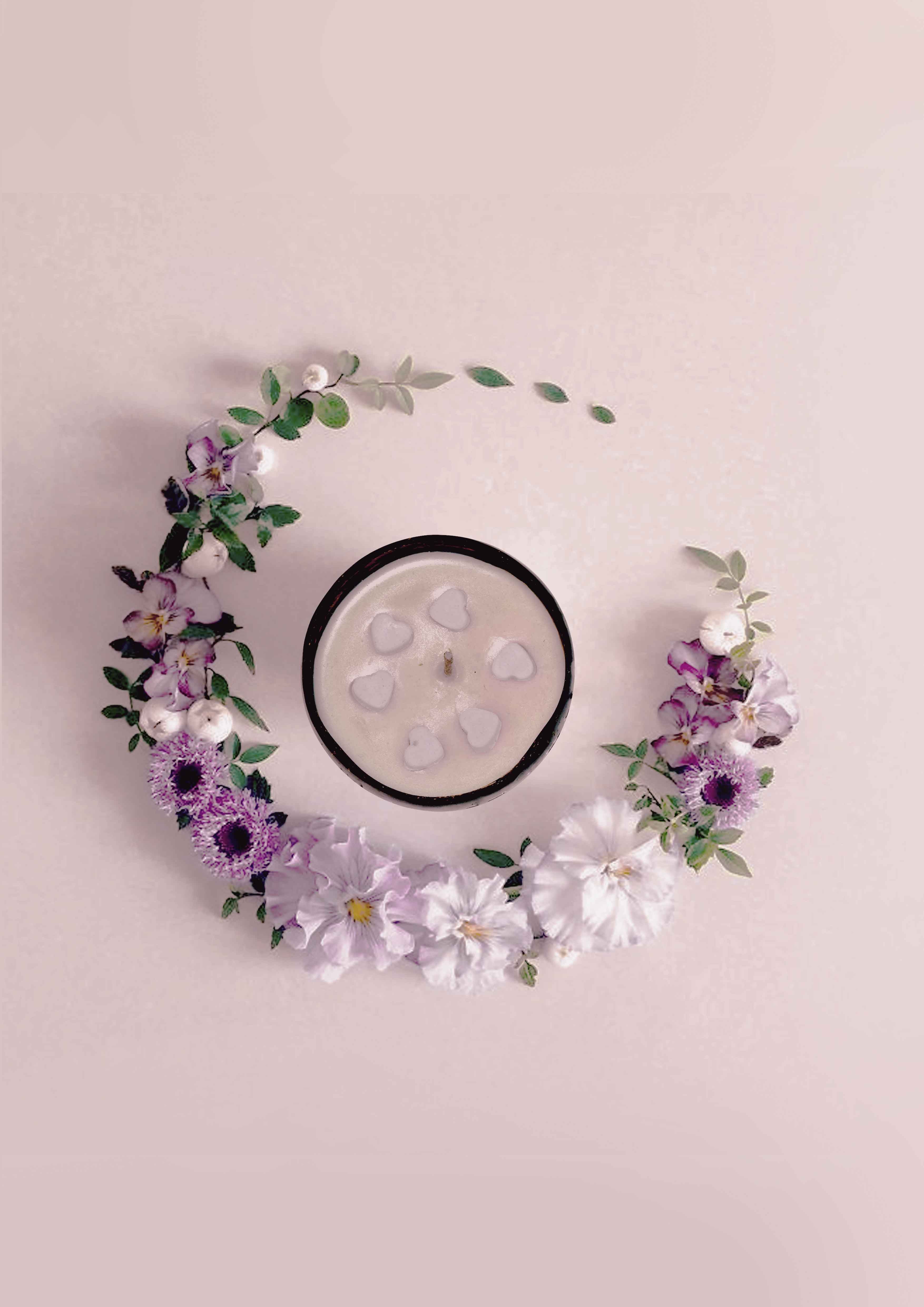 Lavendar HANDMADE COCONUT SHELL CANDLE — image 2