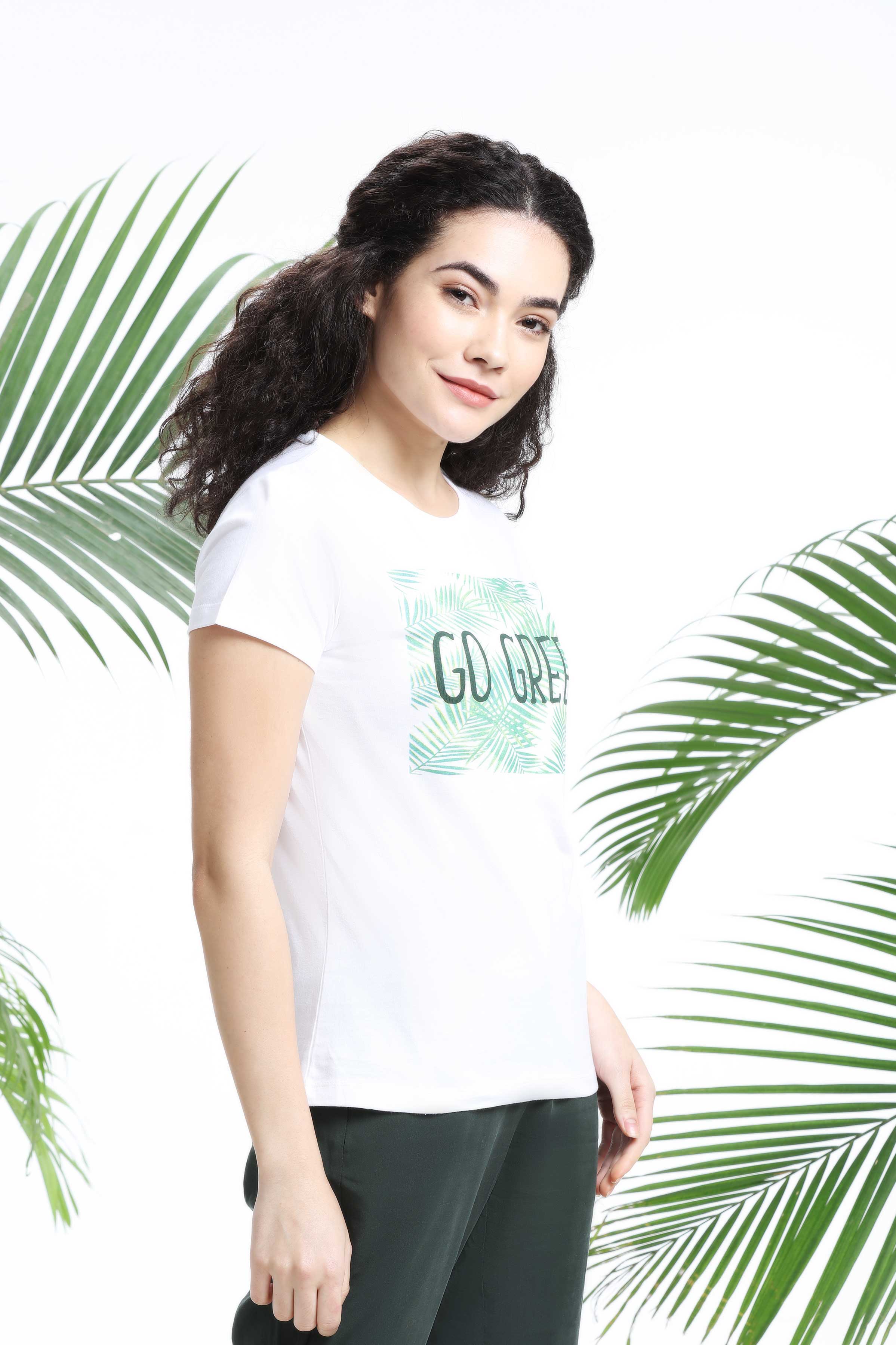 Go Green Womens T-Shirt — image 2
