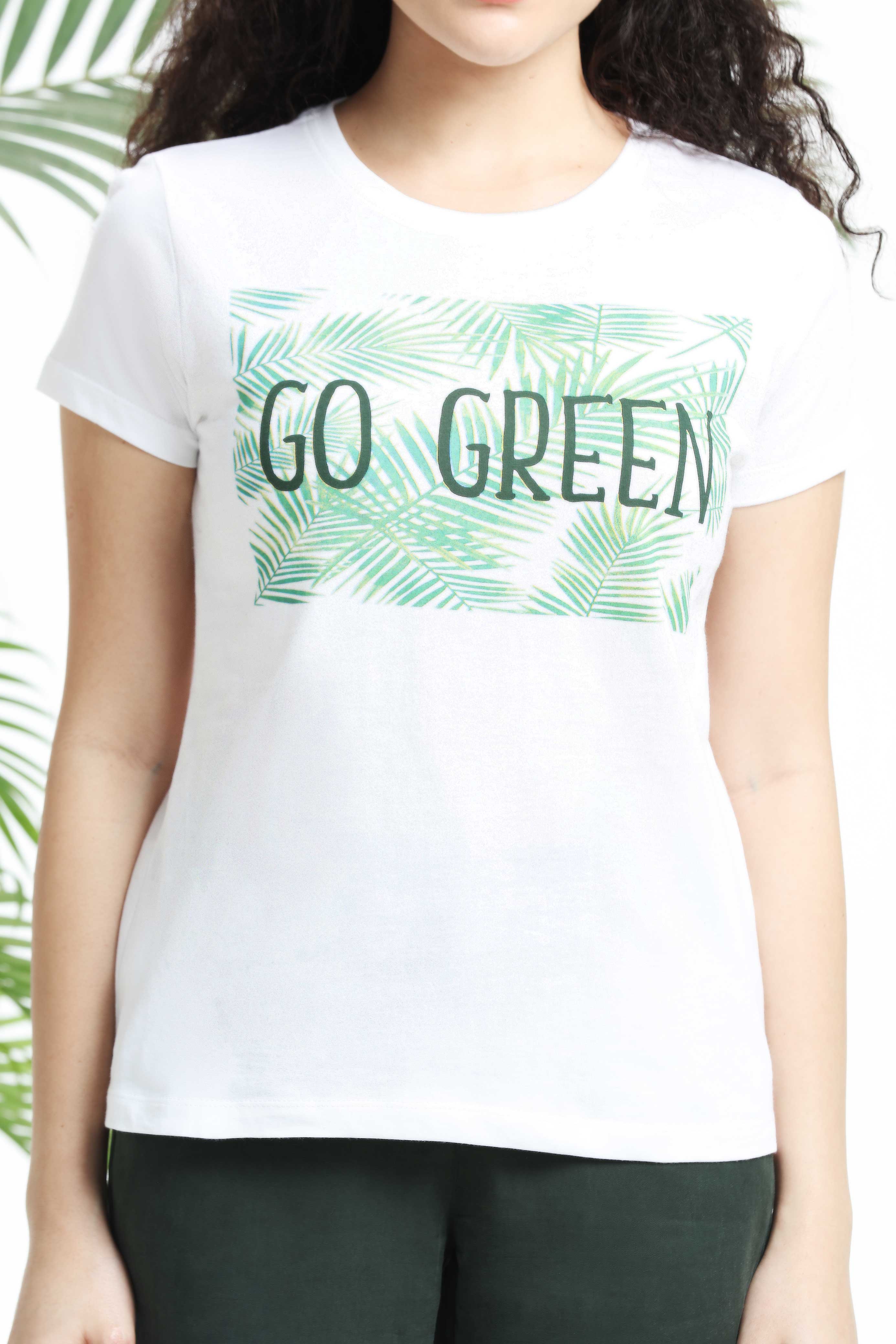 Go Green Womens T-Shirt — image 3