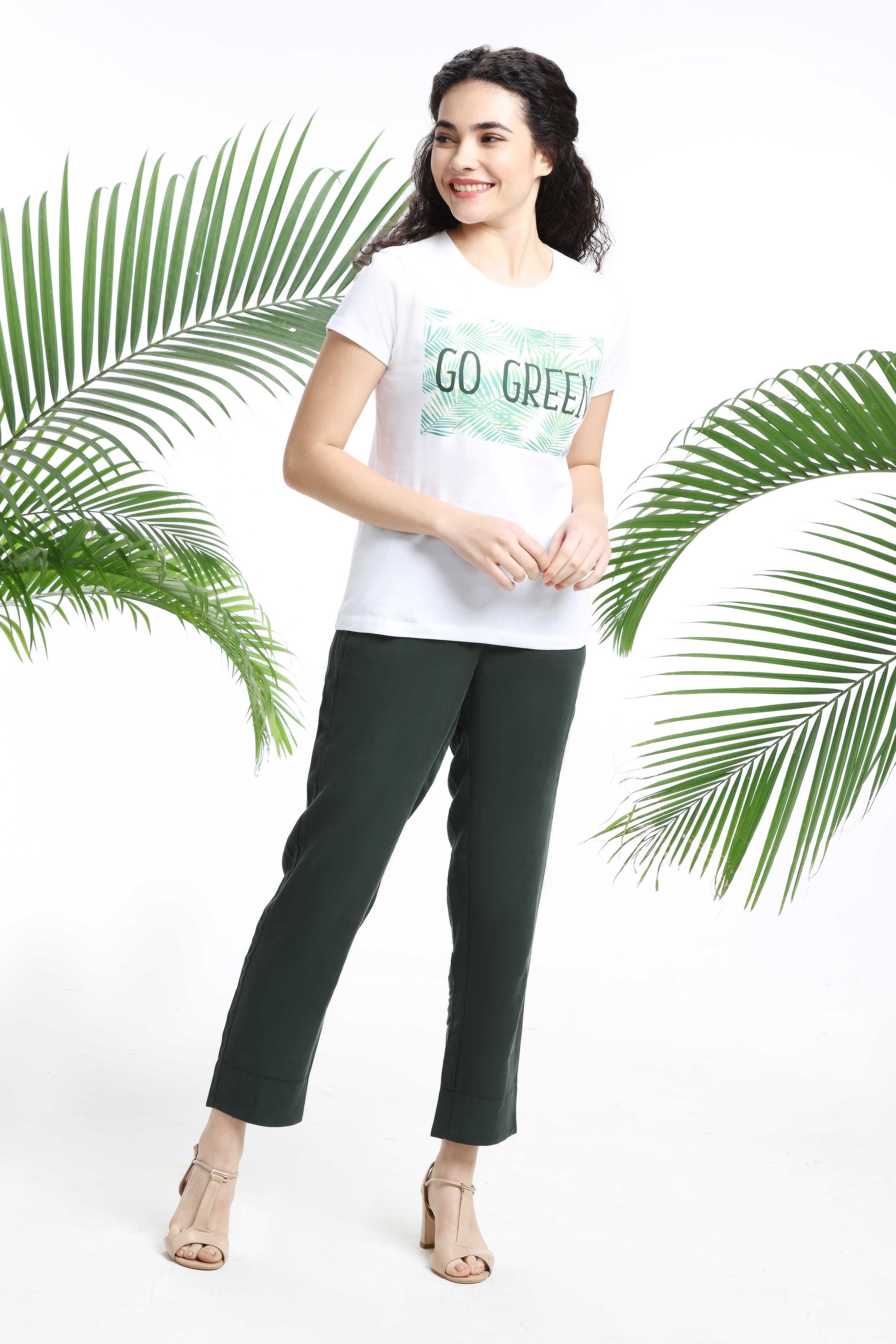 Go Green Womens T-Shirt — image 5