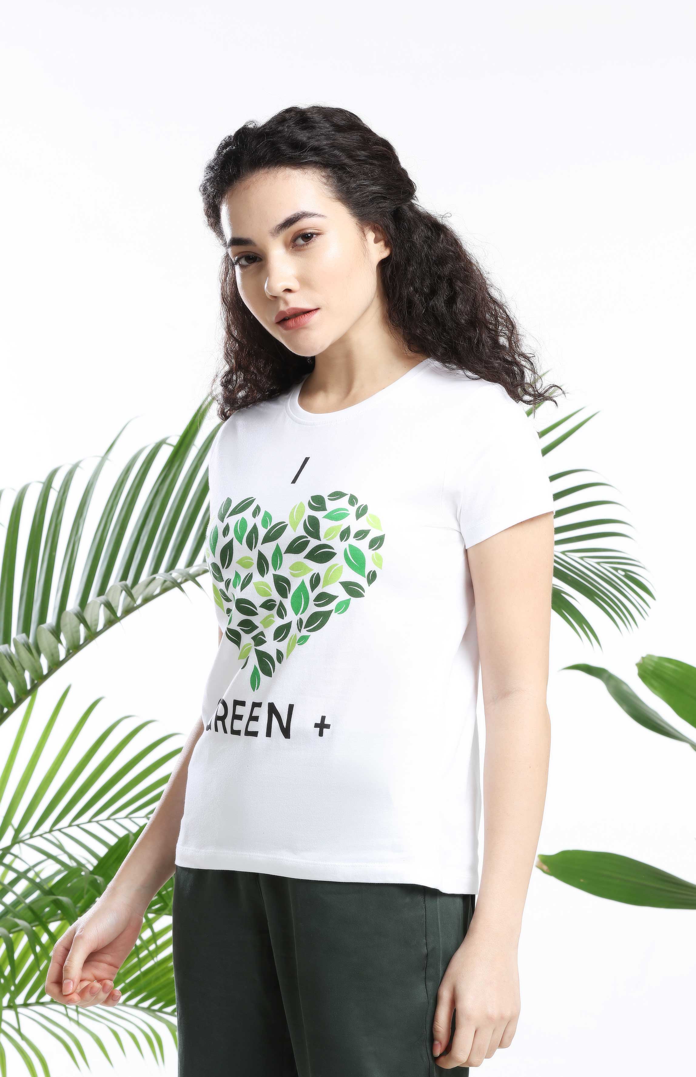 I Love Green Womens Tshirt — image 2